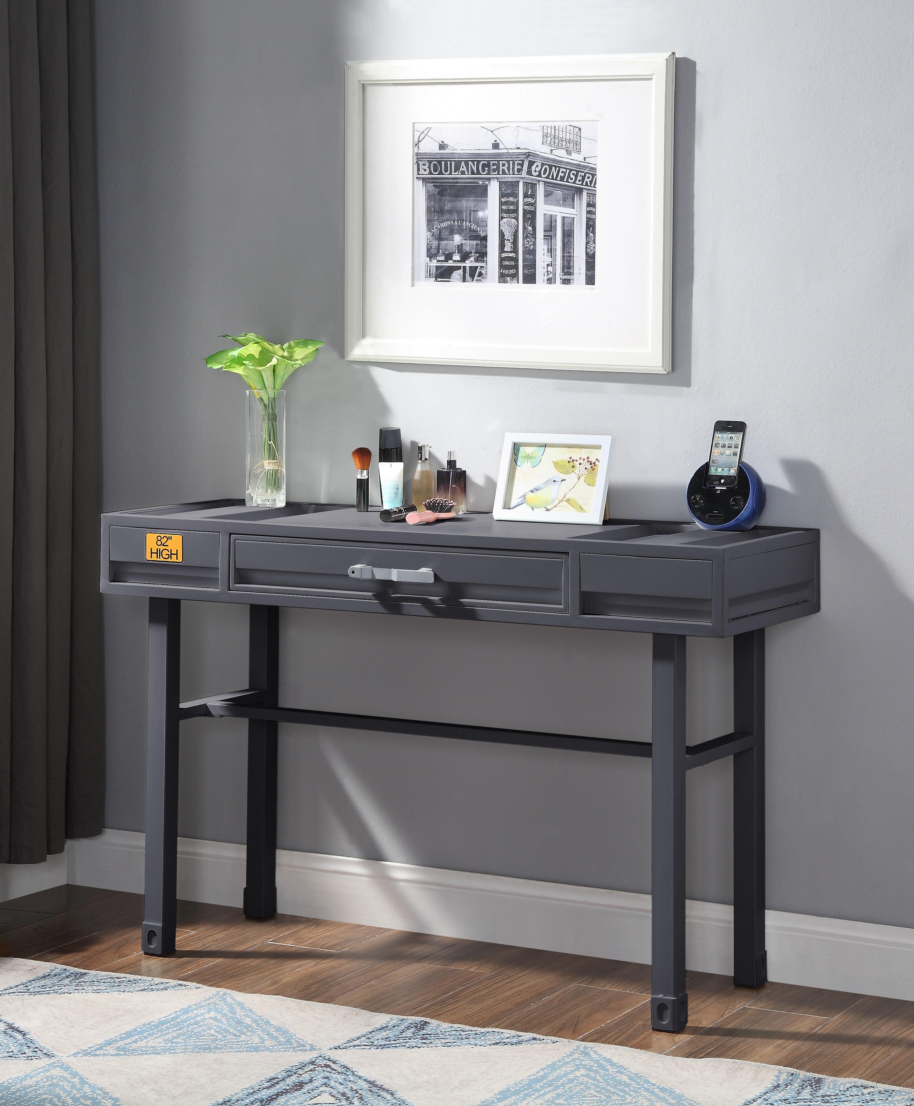Cargo Gunmetal Vanity Desk - Luxury Home Furniture (MI)