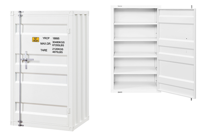 Cargo White Chest (Single Door) - Luxury Home Furniture (MI)