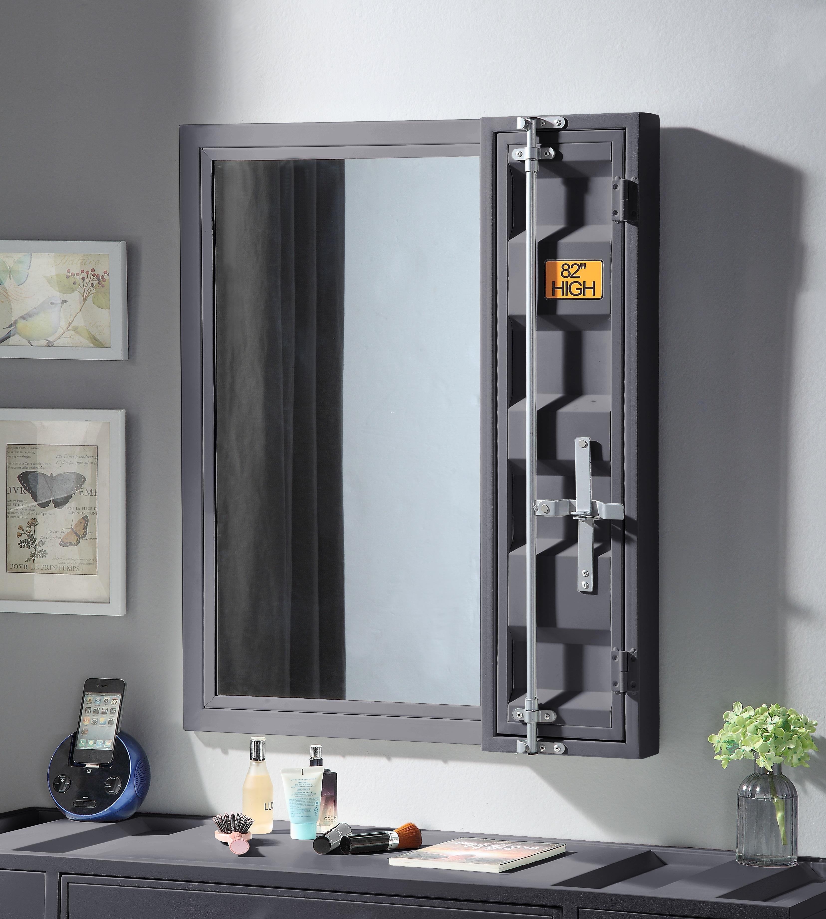 Cargo Gunmetal Vanity Mirror - Luxury Home Furniture (MI)