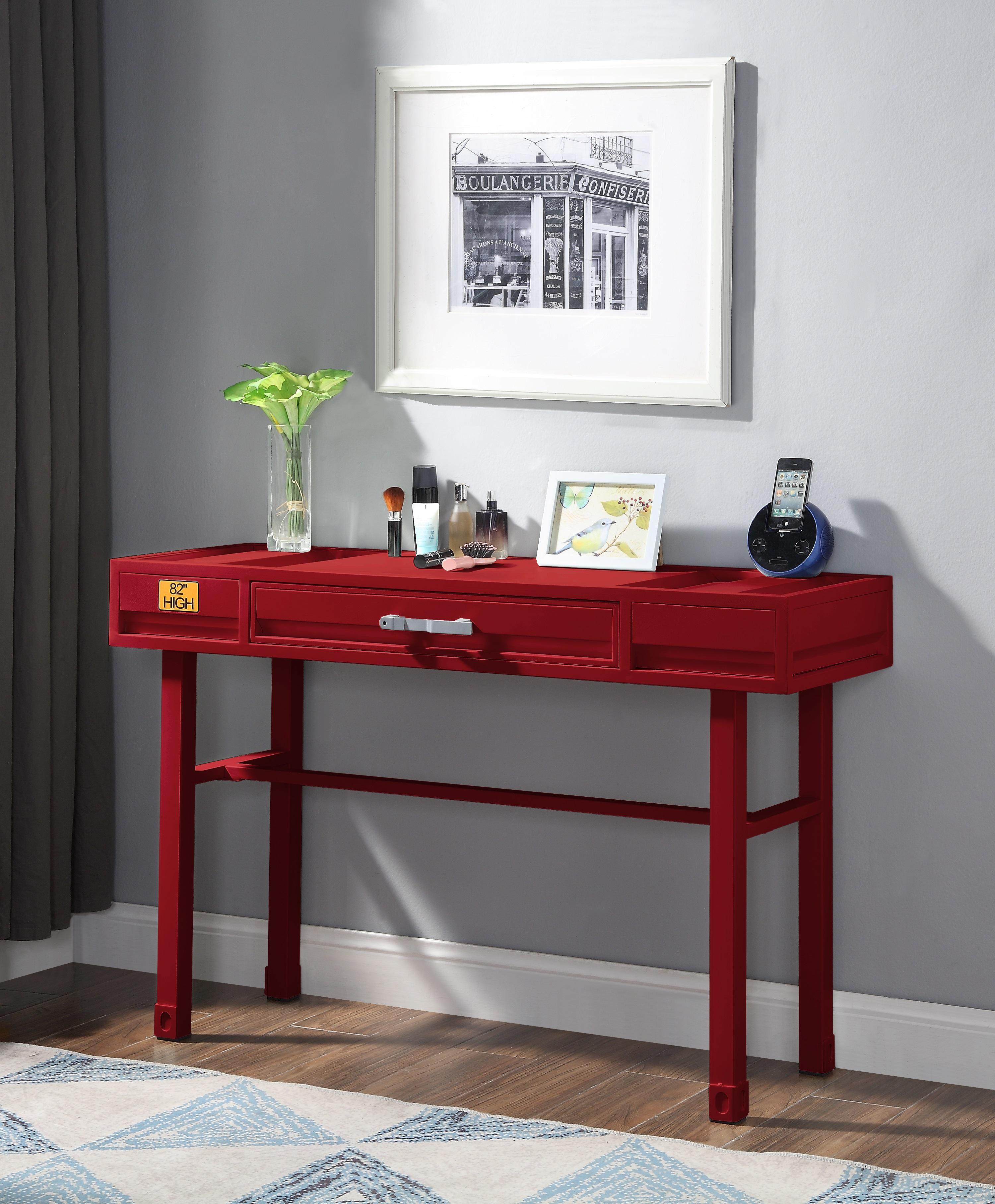 Cargo Red Vanity Desk - Luxury Home Furniture (MI)