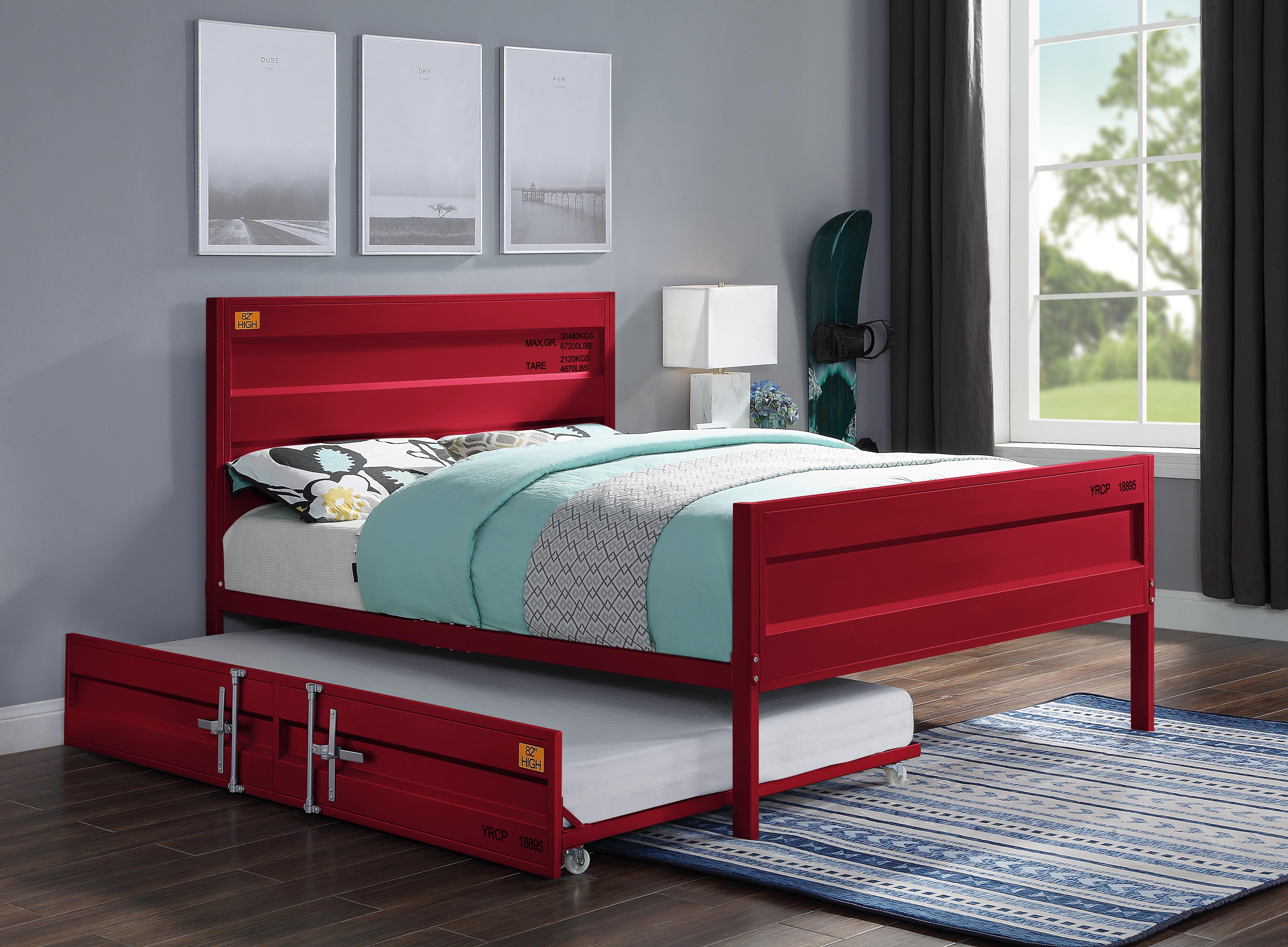 Cargo Red Full Bed - Luxury Home Furniture (MI)