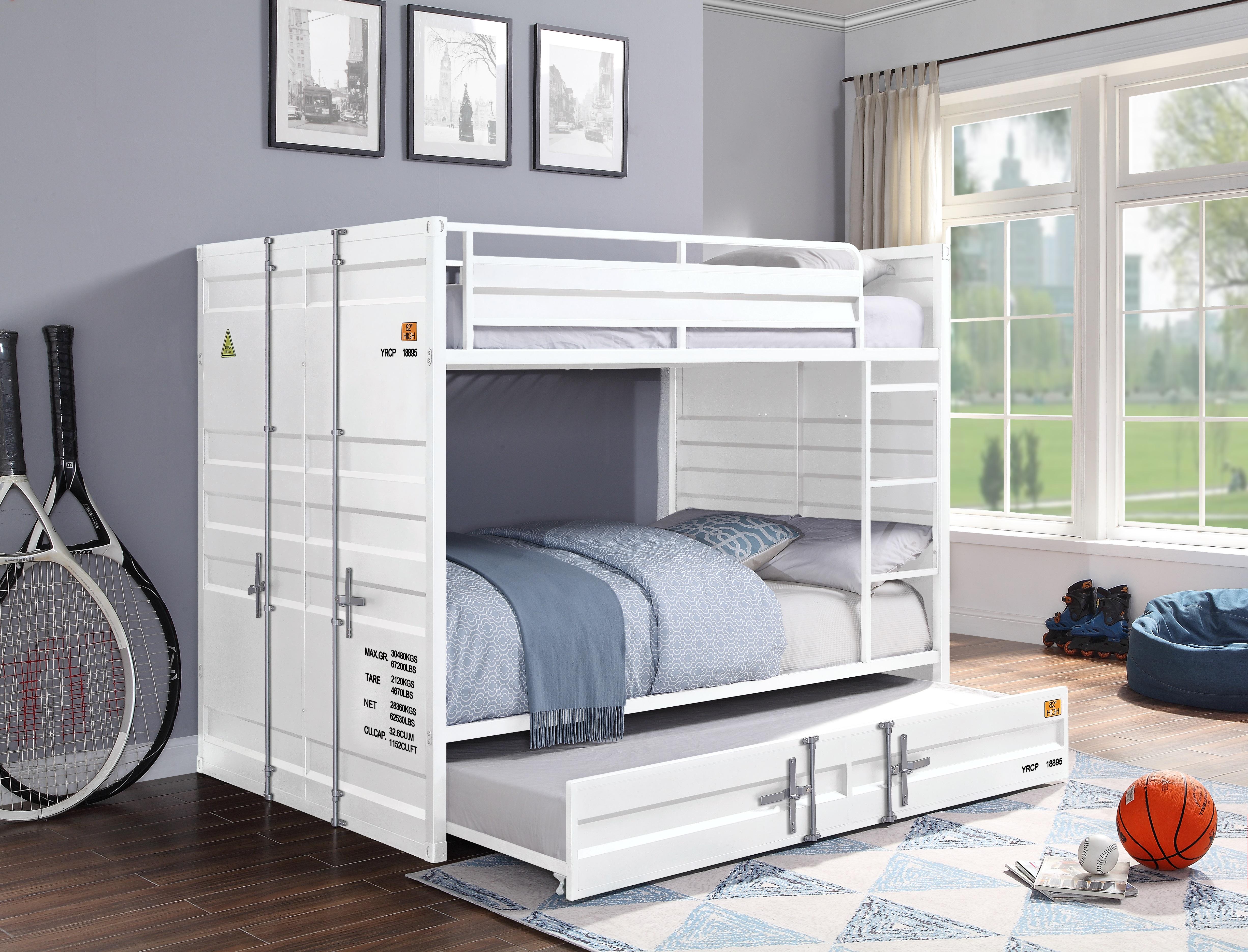 Cargo White Bunk Bed (Full/Full) - Luxury Home Furniture (MI)