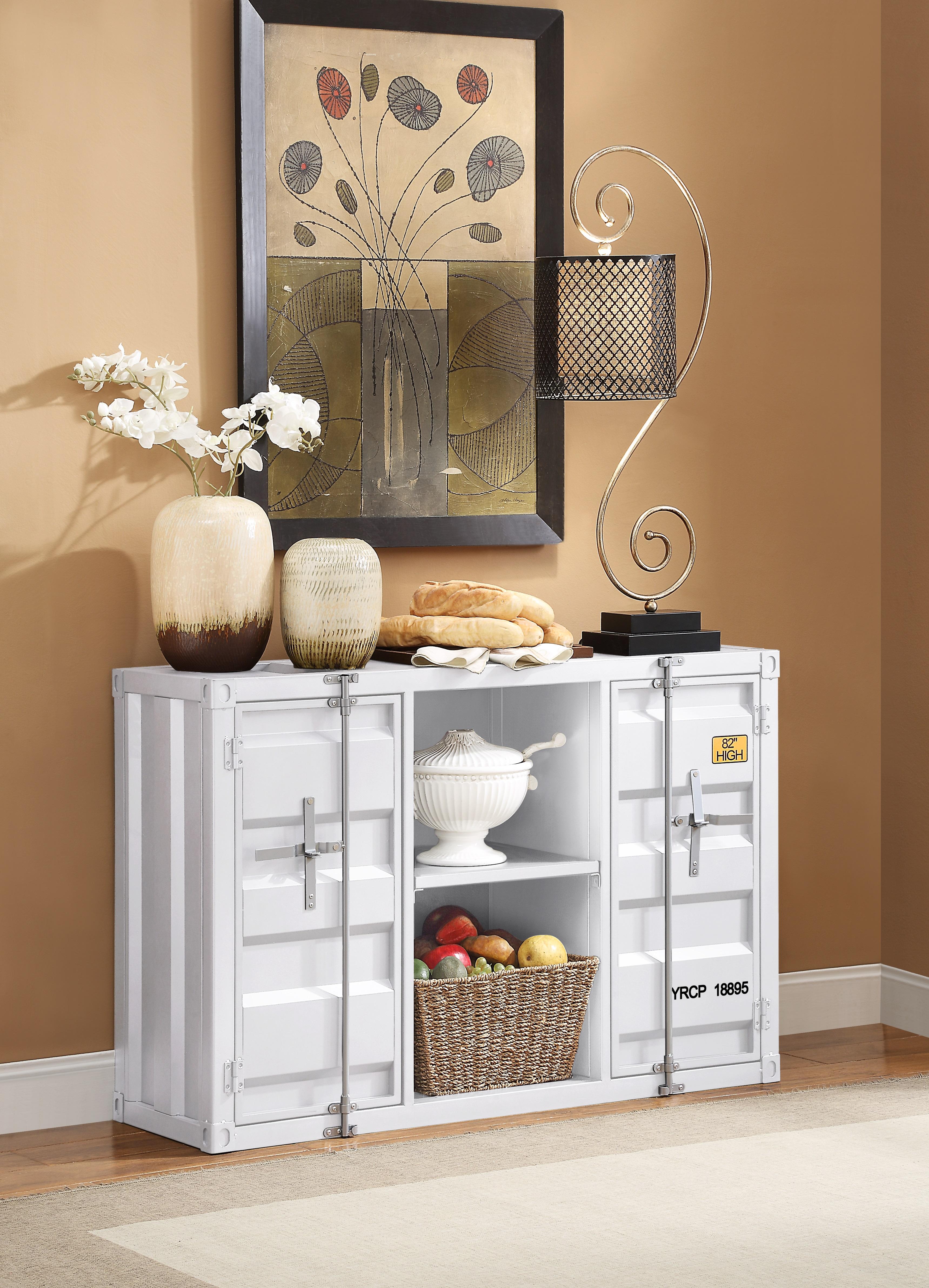 Cargo White Server - Luxury Home Furniture (MI)