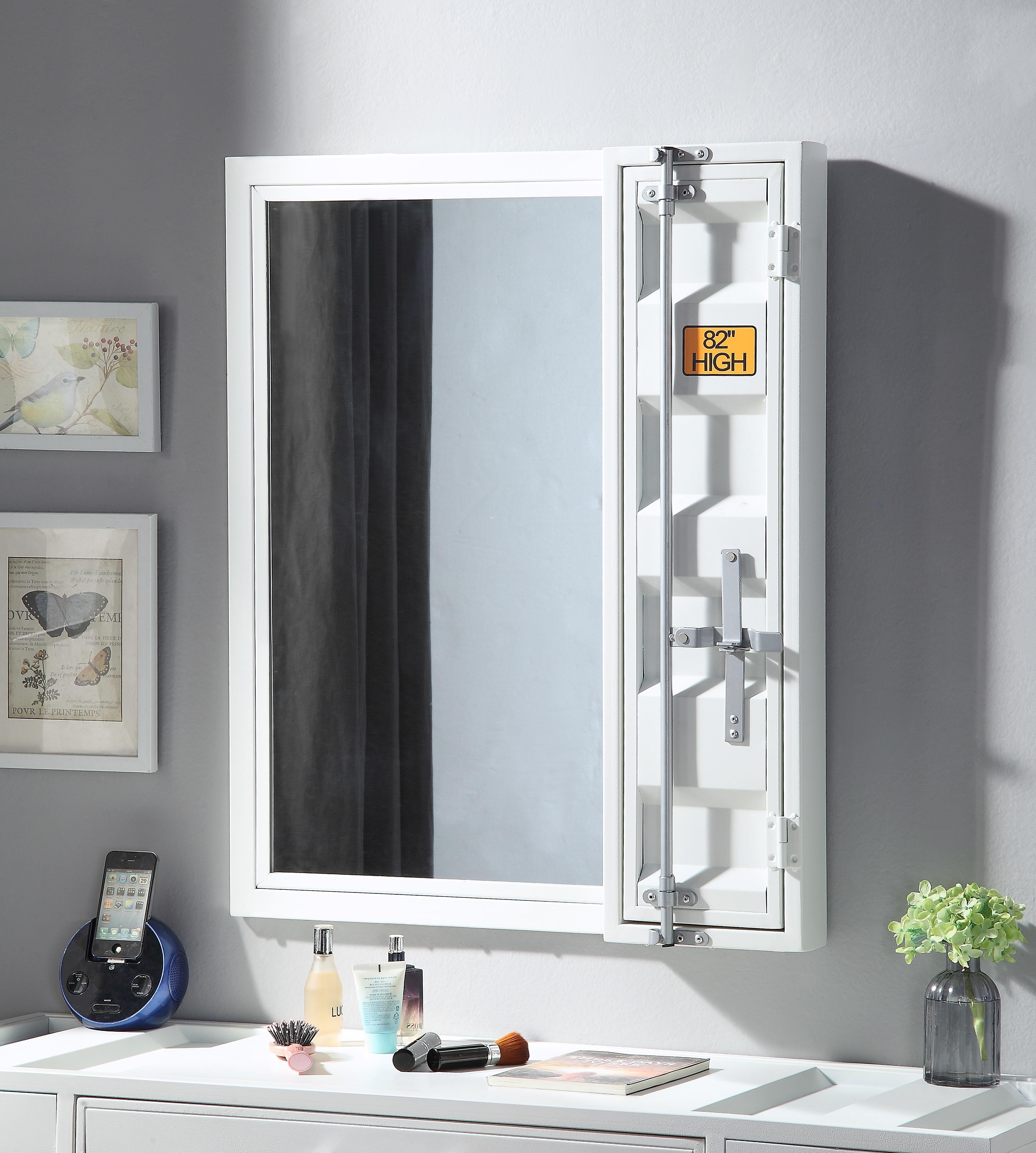 Cargo White Vanity Mirror - Luxury Home Furniture (MI)