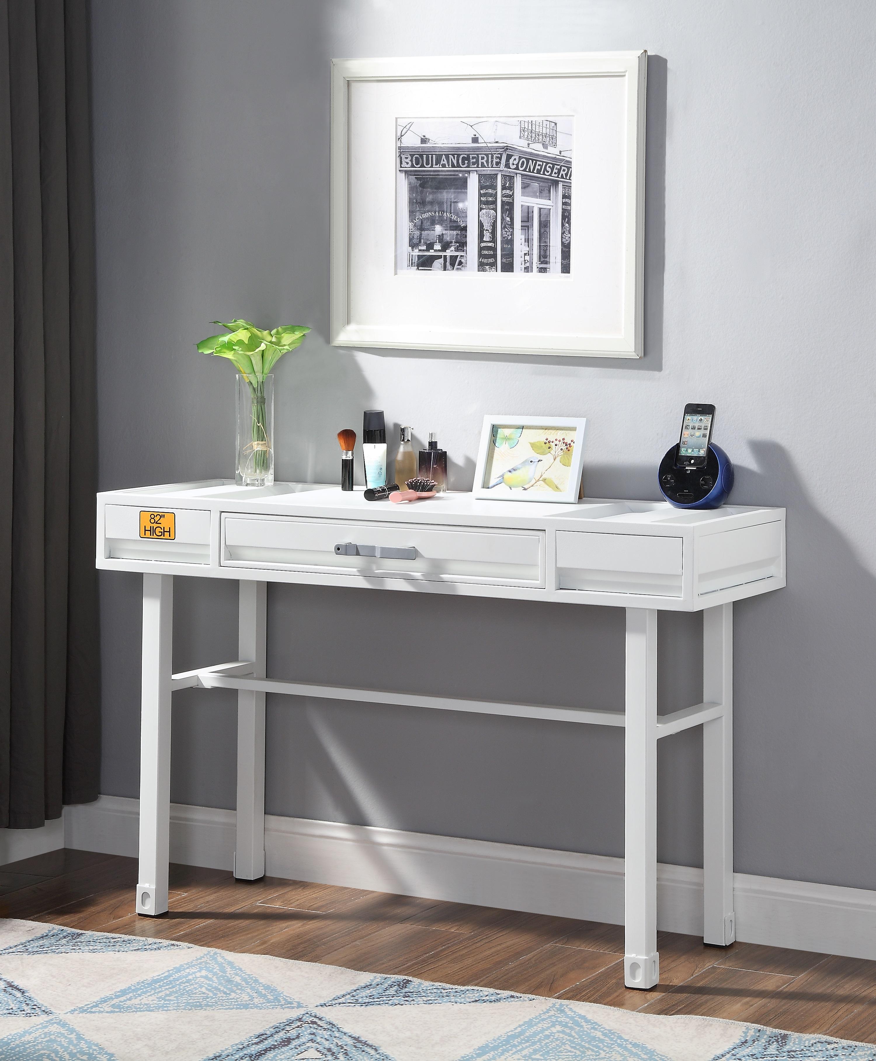 Cargo White Vanity Desk - Luxury Home Furniture (MI)