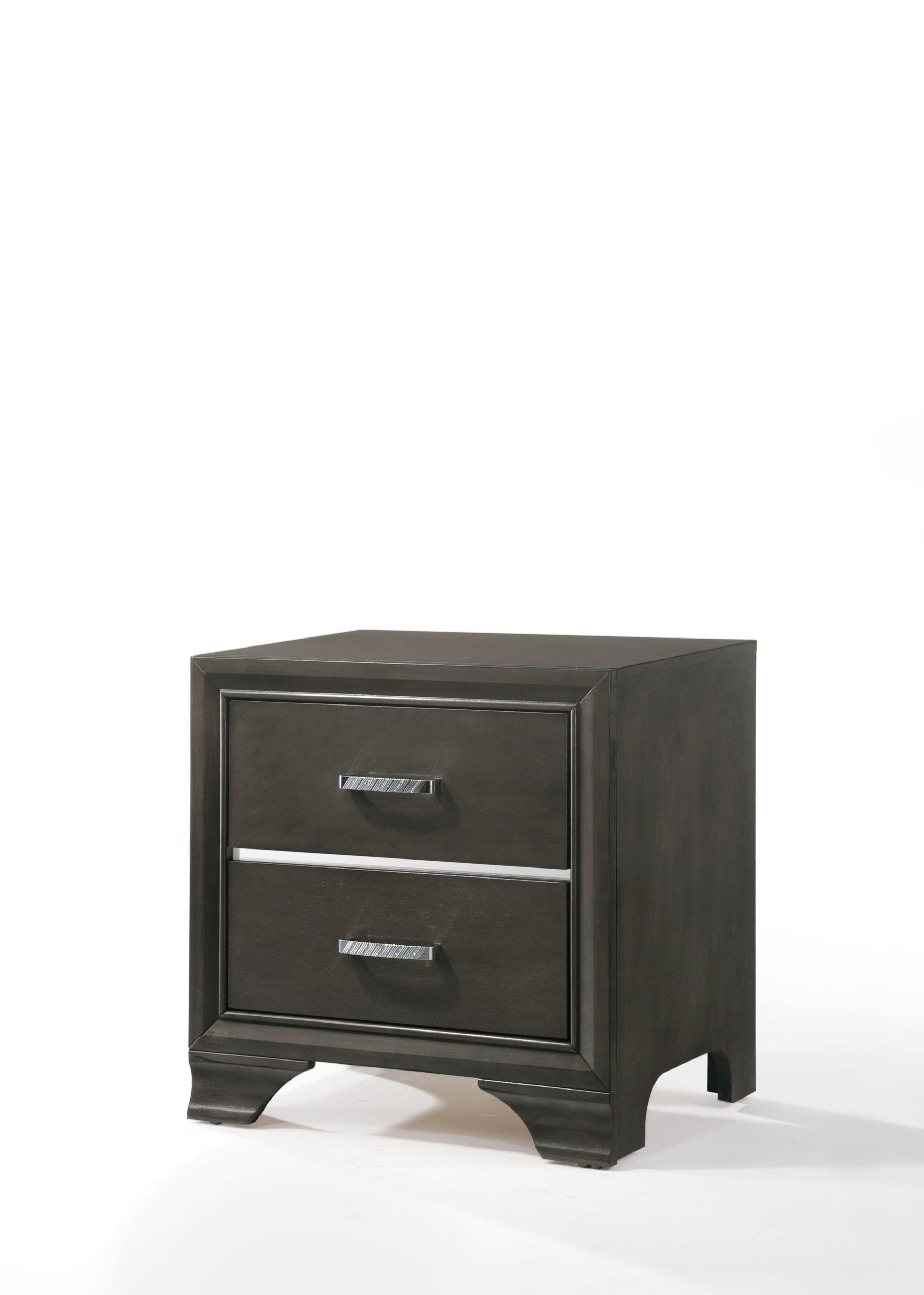 Carine II Gray Nightstand - Luxury Home Furniture (MI)