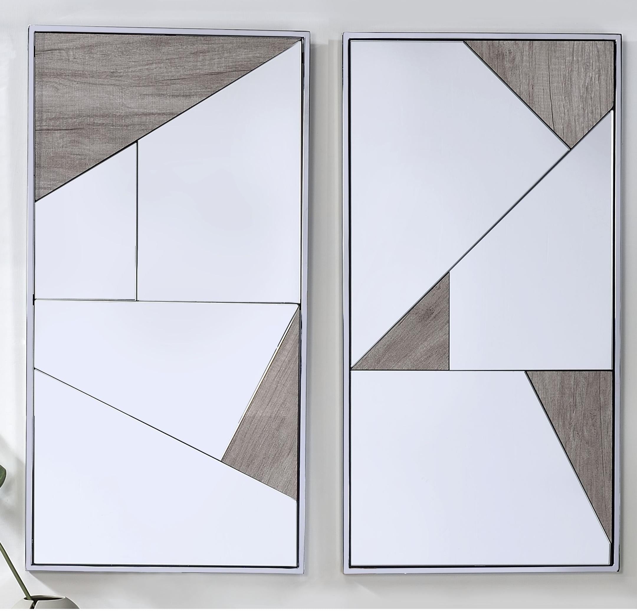 Chafik Mirrored, Chrome & Accent Mirror (Wall) - Luxury Home Furniture (MI)