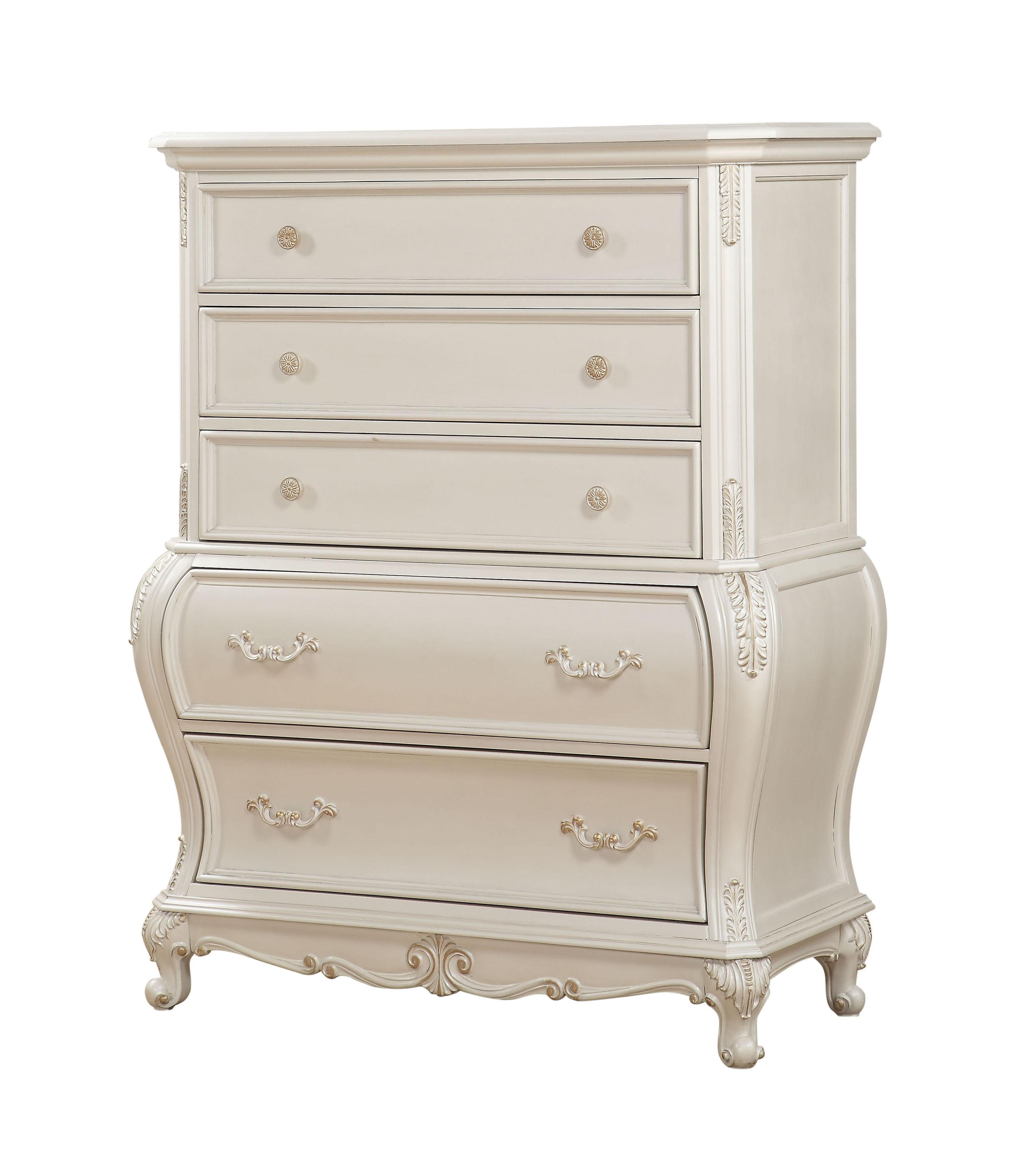 Chantelle Pearl White Chest - Luxury Home Furniture (MI)