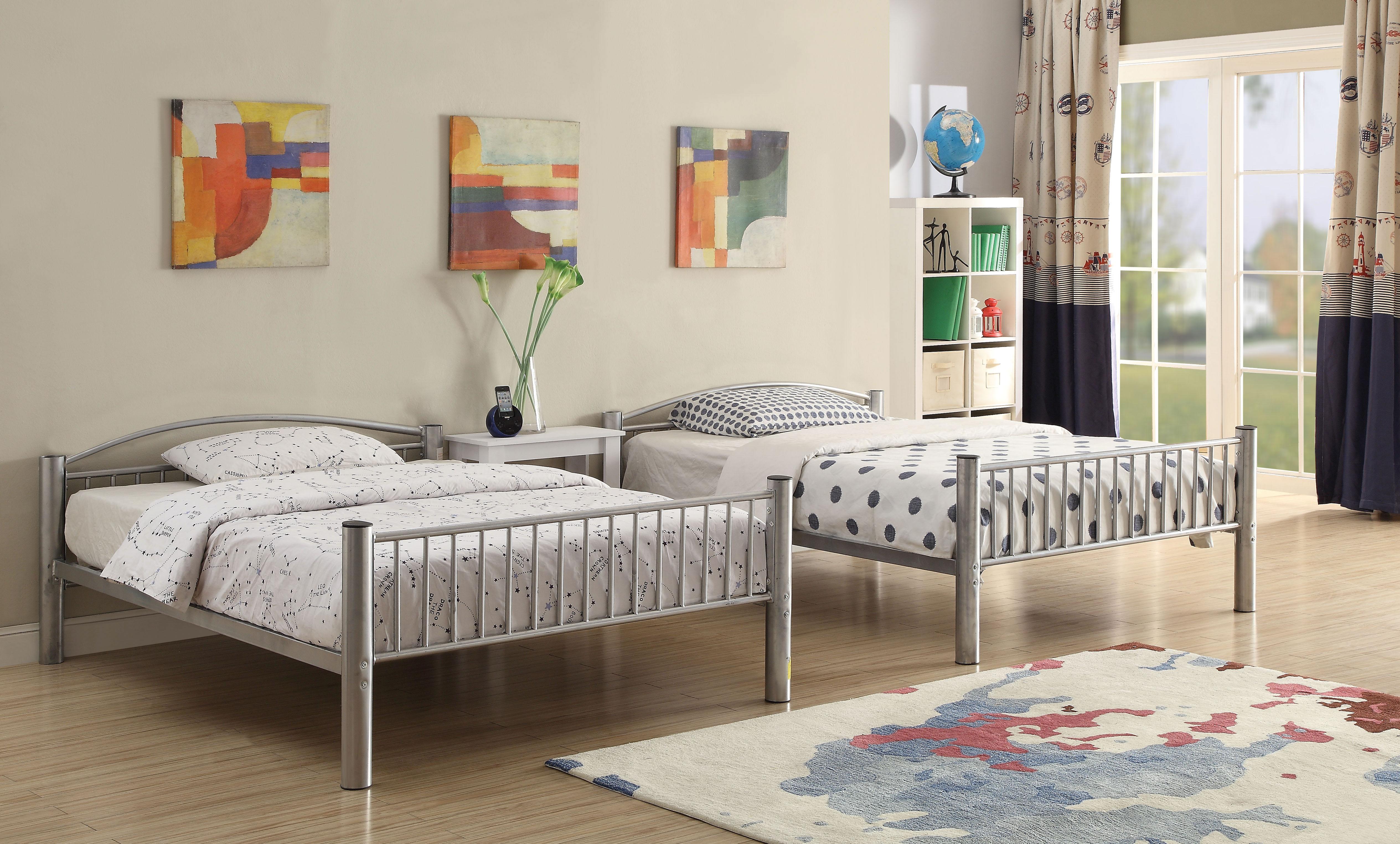 Cayelynn Silver Bunk Bed (Full/Full) - Luxury Home Furniture (MI)