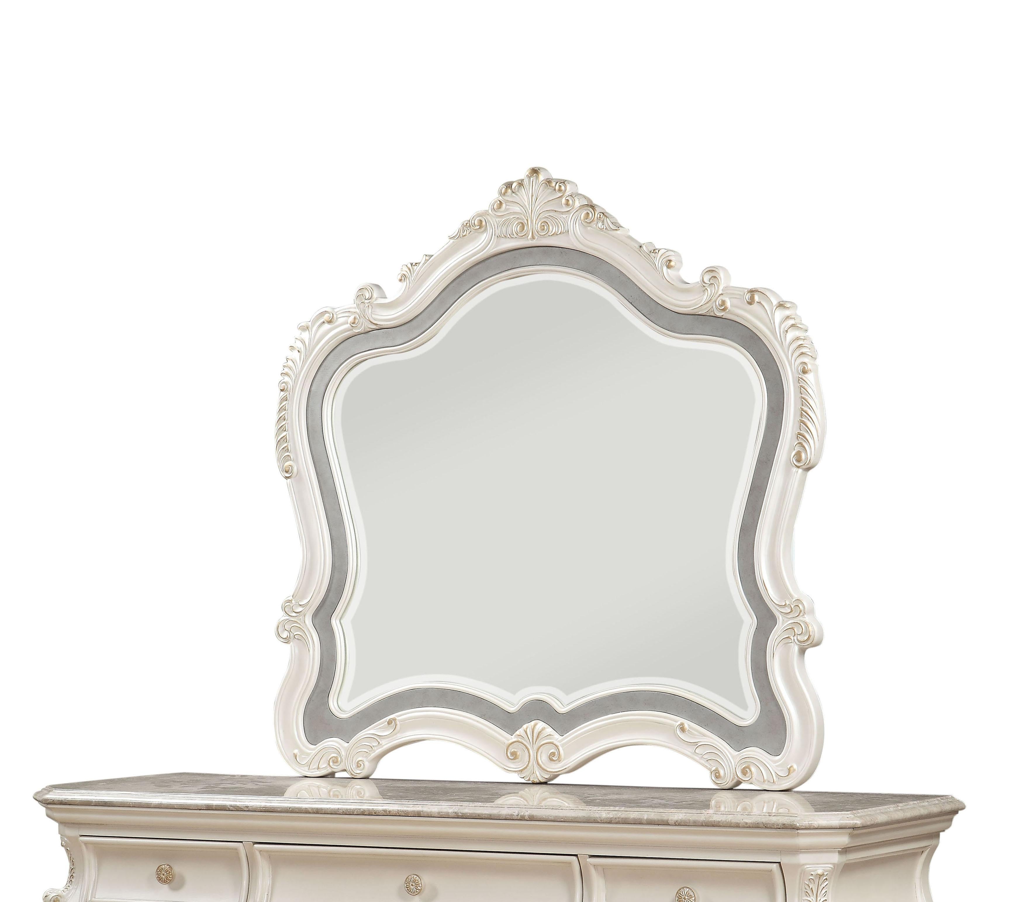 Chantelle Pearl White Mirror - Luxury Home Furniture (MI)