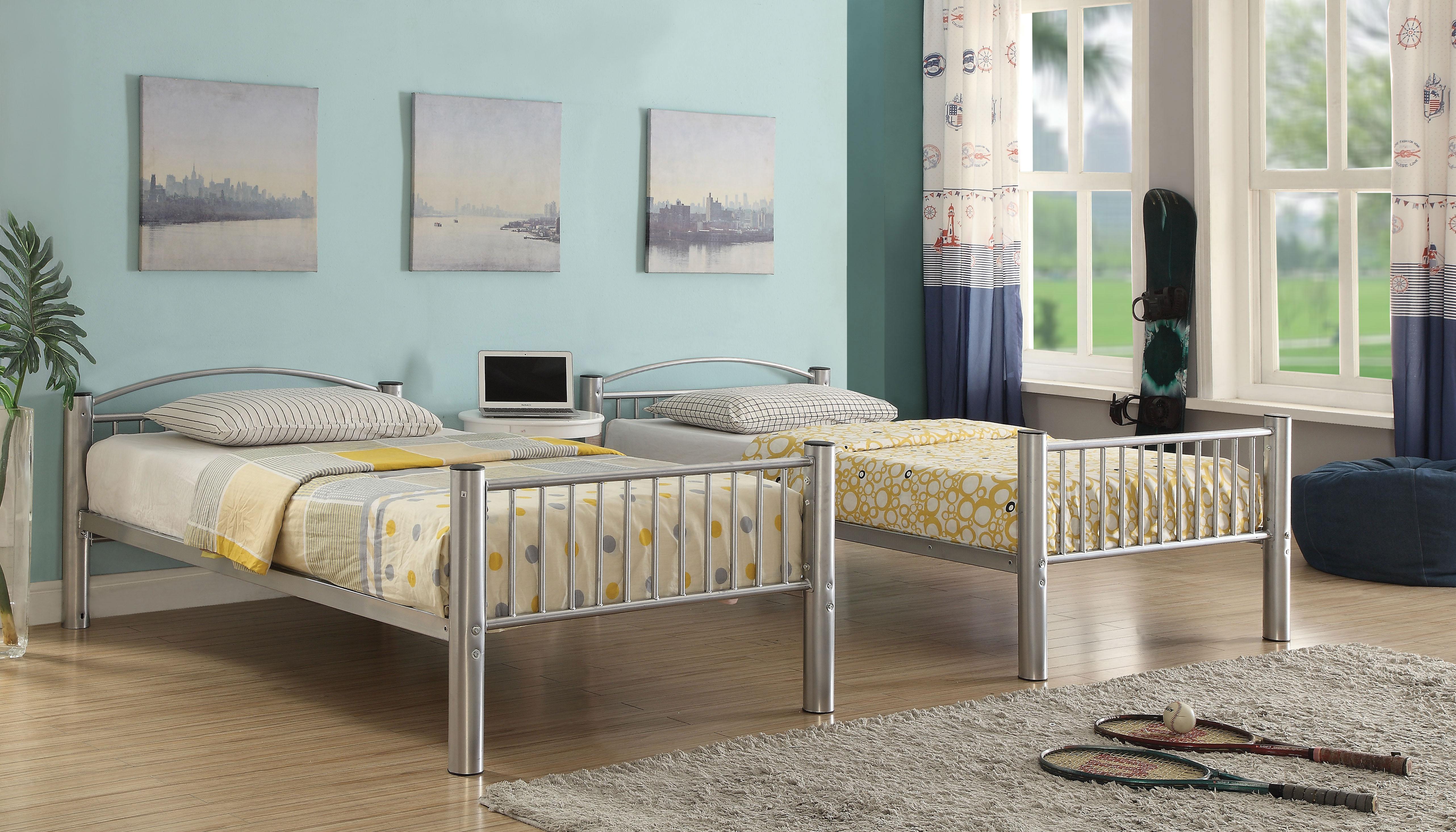 Cayelynn Silver Bunk Bed (Twin/Twin) - Luxury Home Furniture (MI)