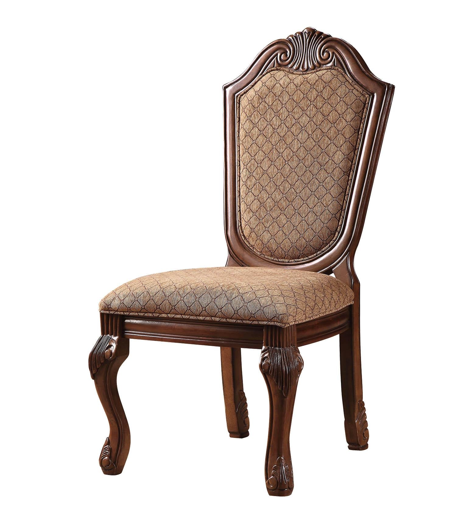 Chateau De Ville Fabric & Cherry Side Chair - Luxury Home Furniture (MI)