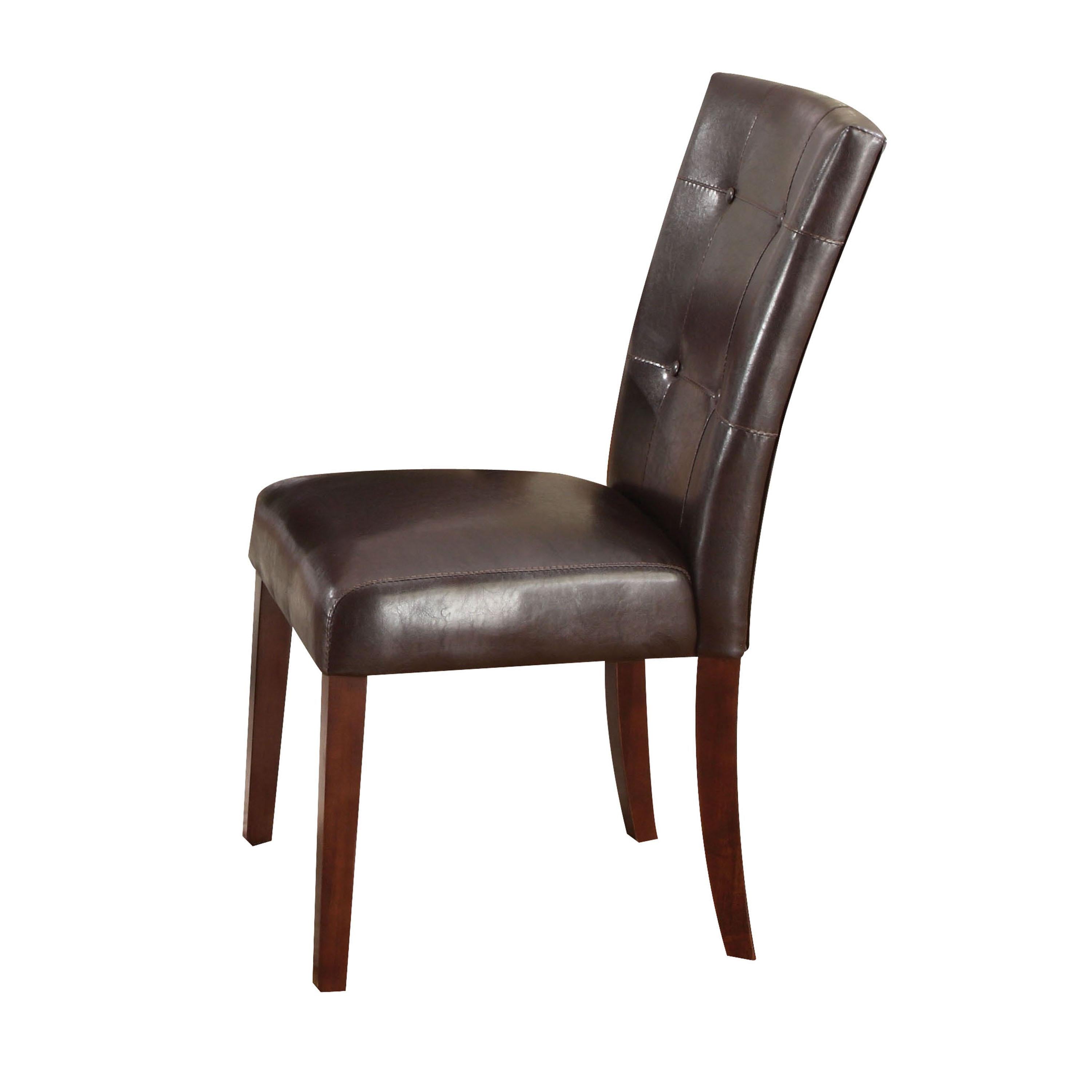 Danville Espresso PU & Walnut Side Chair - Luxury Home Furniture (MI)