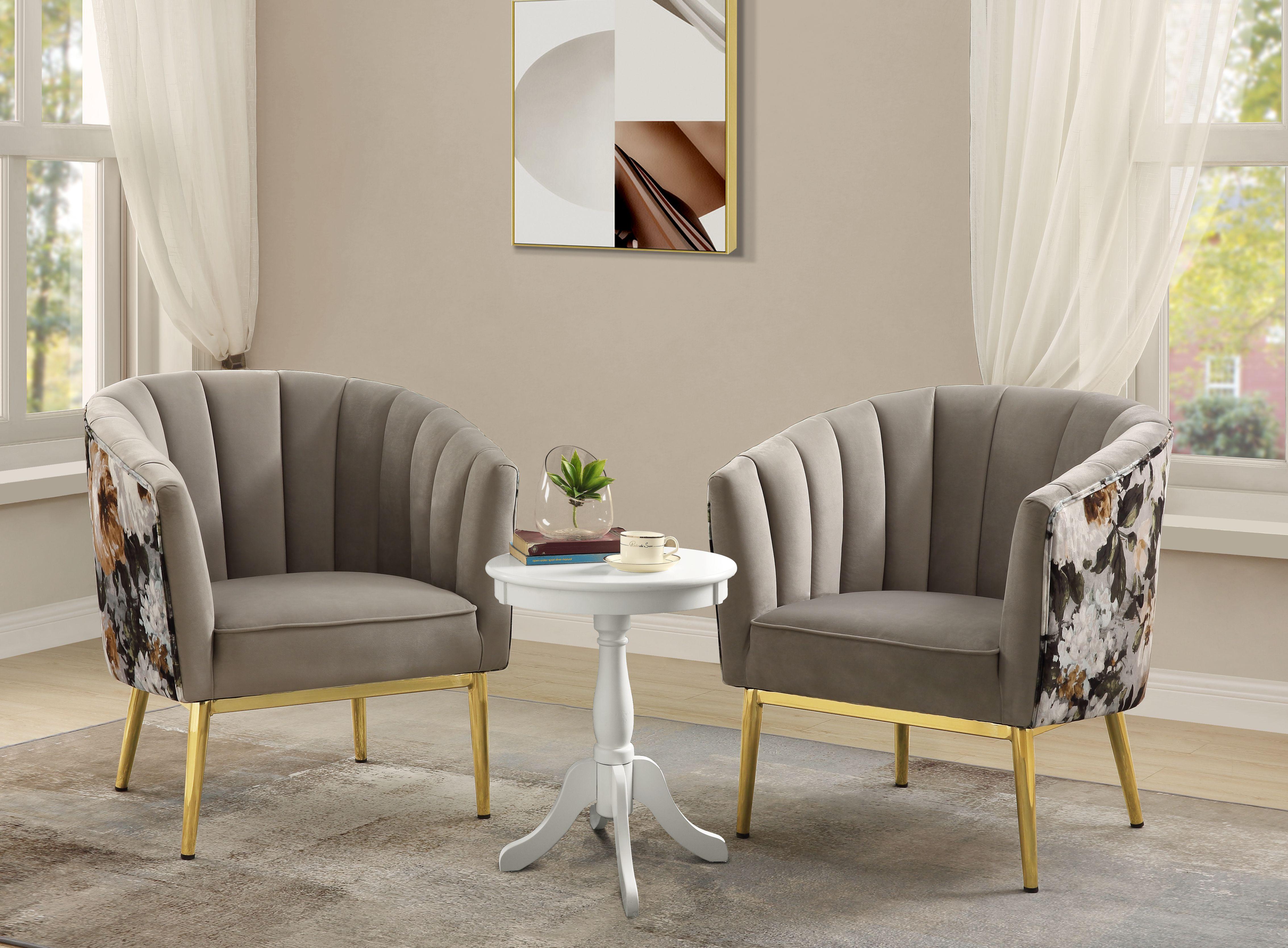 Colla Black Velvet & Gold Accent Chair - Luxury Home Furniture (MI)