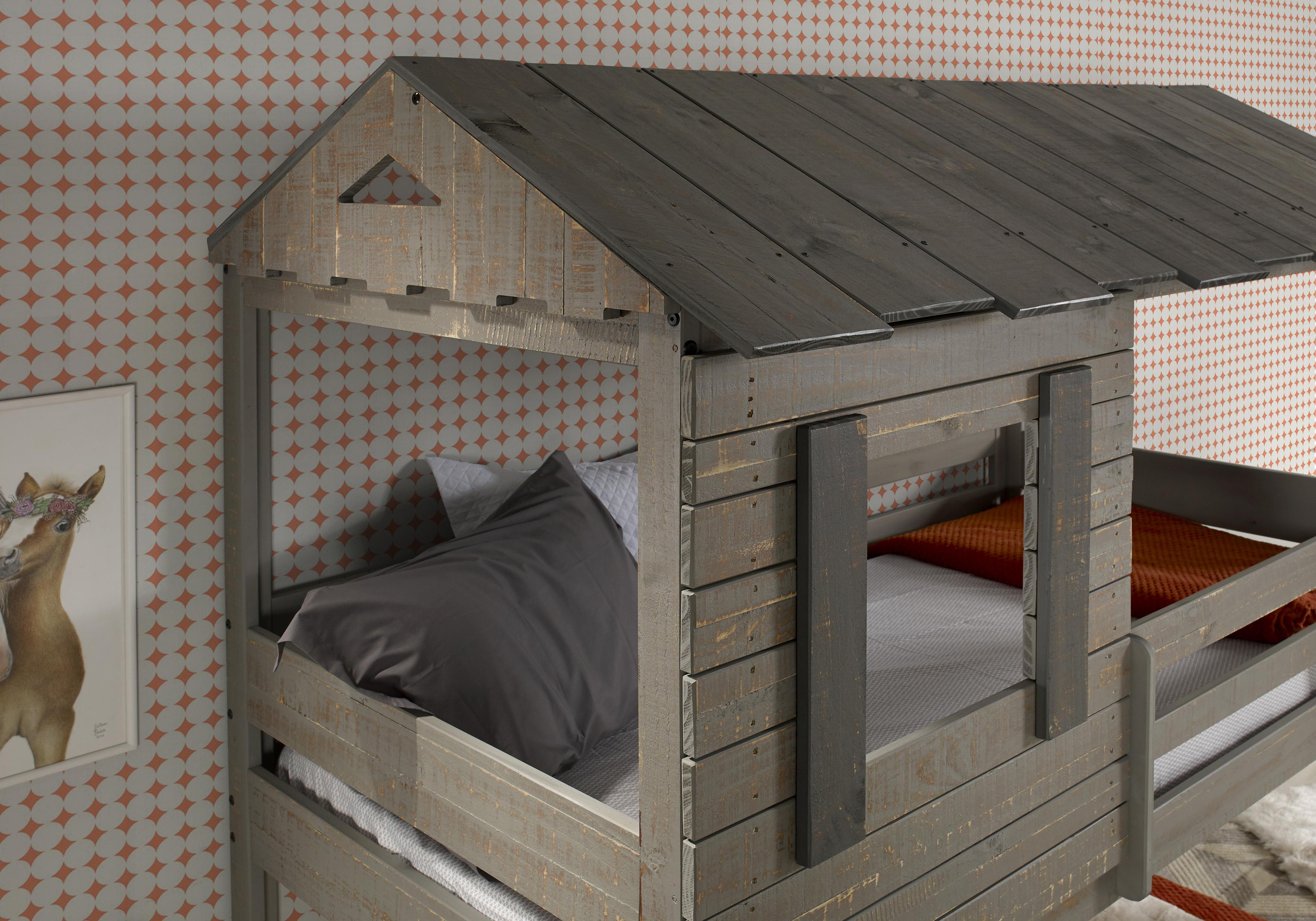 Darlene Rustic Gray Twin/Twin Bunk Bed - Luxury Home Furniture (MI)