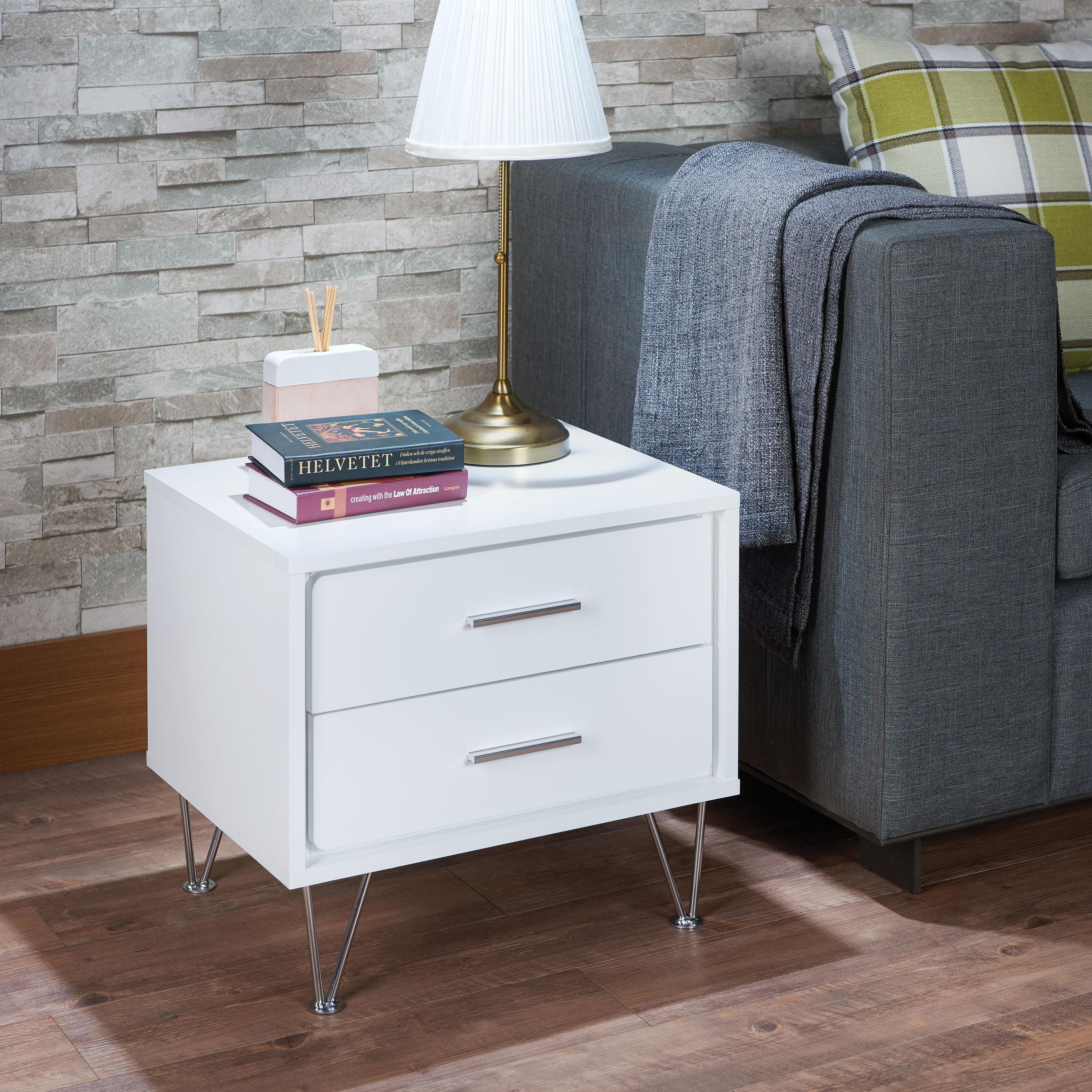 Deoss White Accent Table - Luxury Home Furniture (MI)