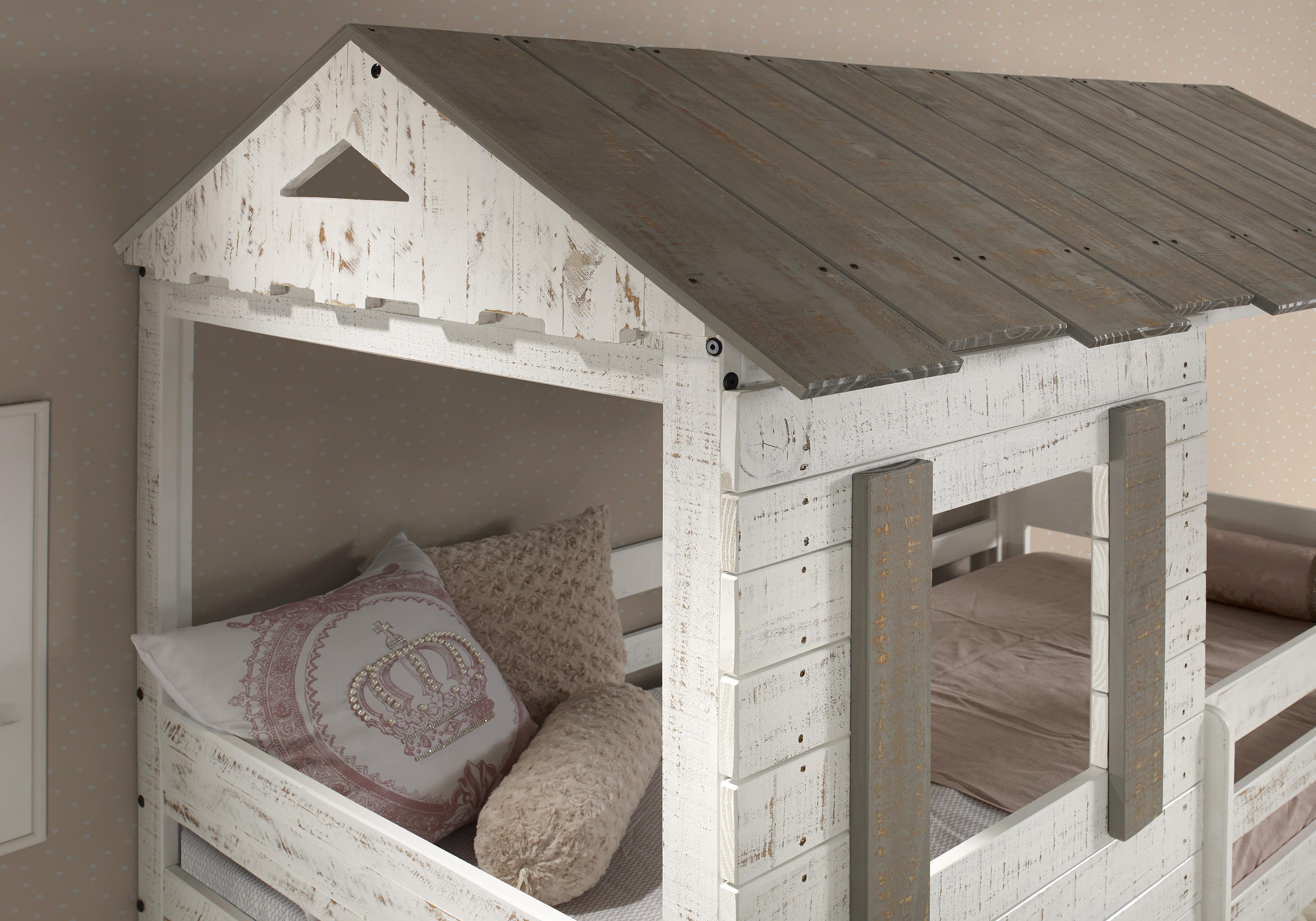 Darlene Rustic White Twin/Twin Bunk Bed - Luxury Home Furniture (MI)