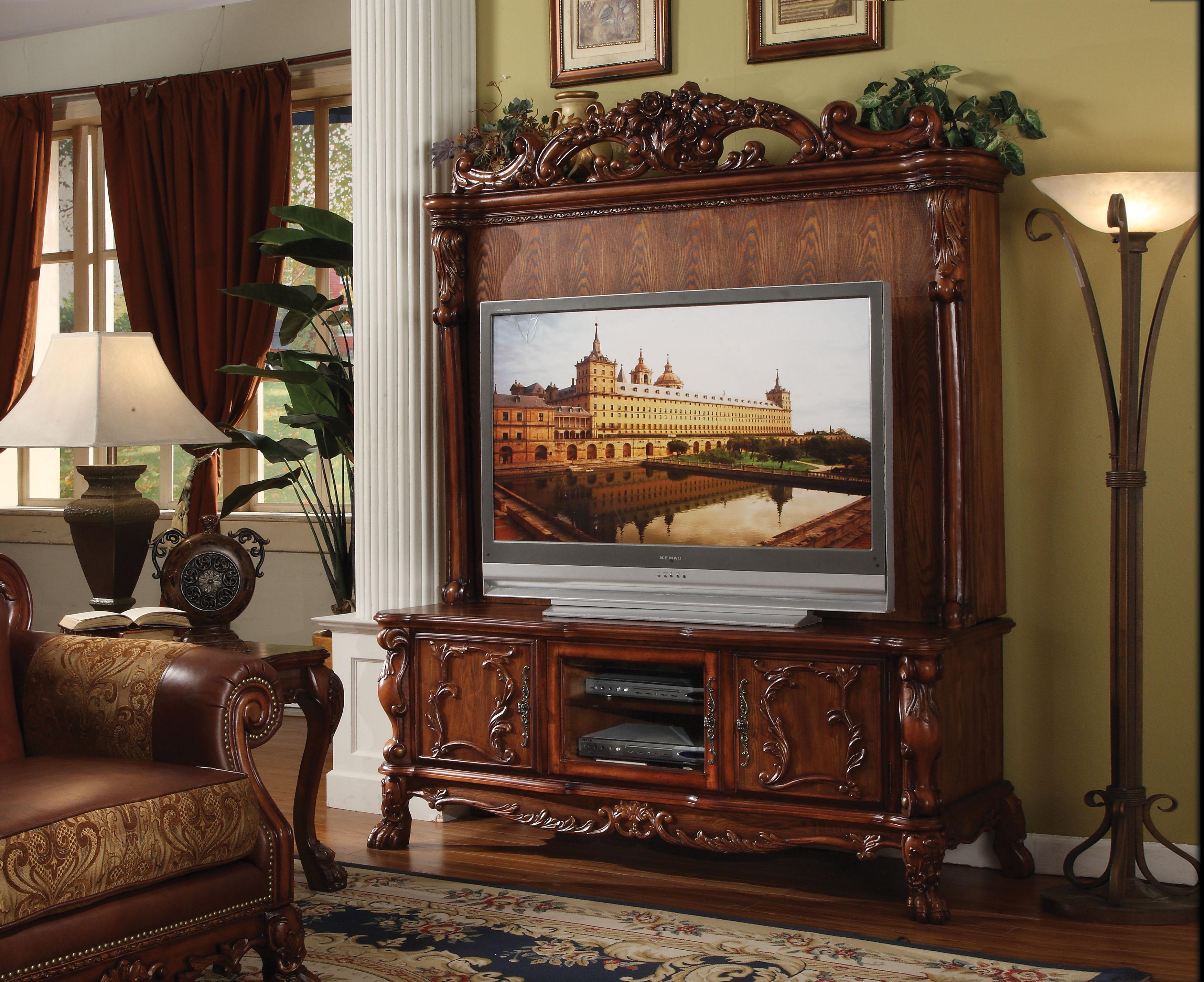 Dresden Cherry Oak Entertainment Center - Luxury Home Furniture (MI)