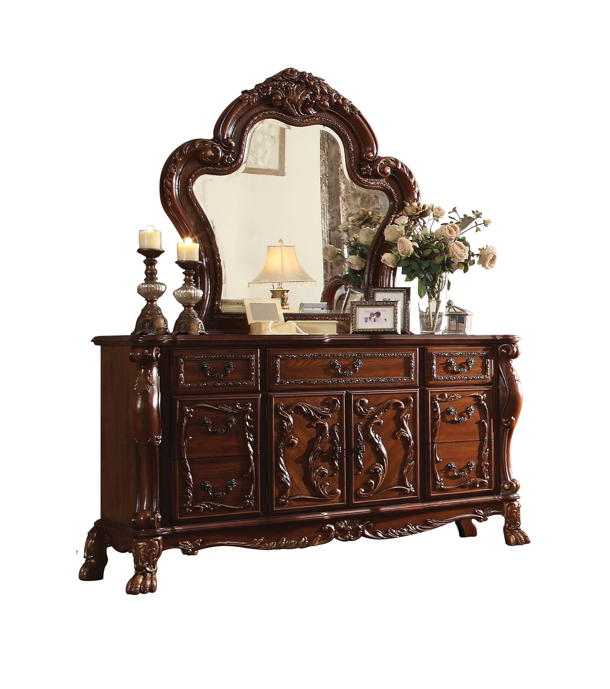 Dresden Cherry Oak Mirror - Luxury Home Furniture (MI)