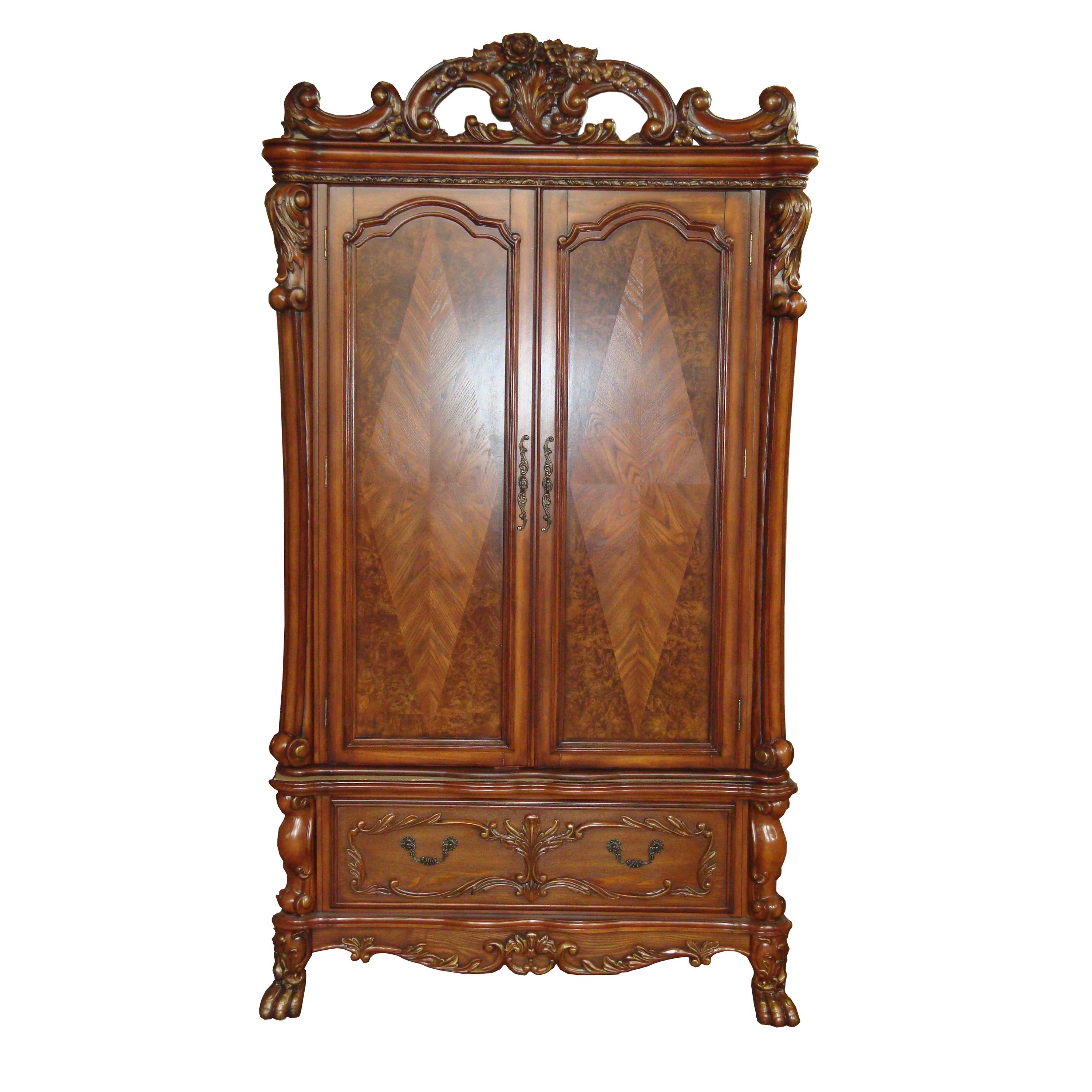 Dresden Cherry Oak TV Armoire - Luxury Home Furniture (MI)