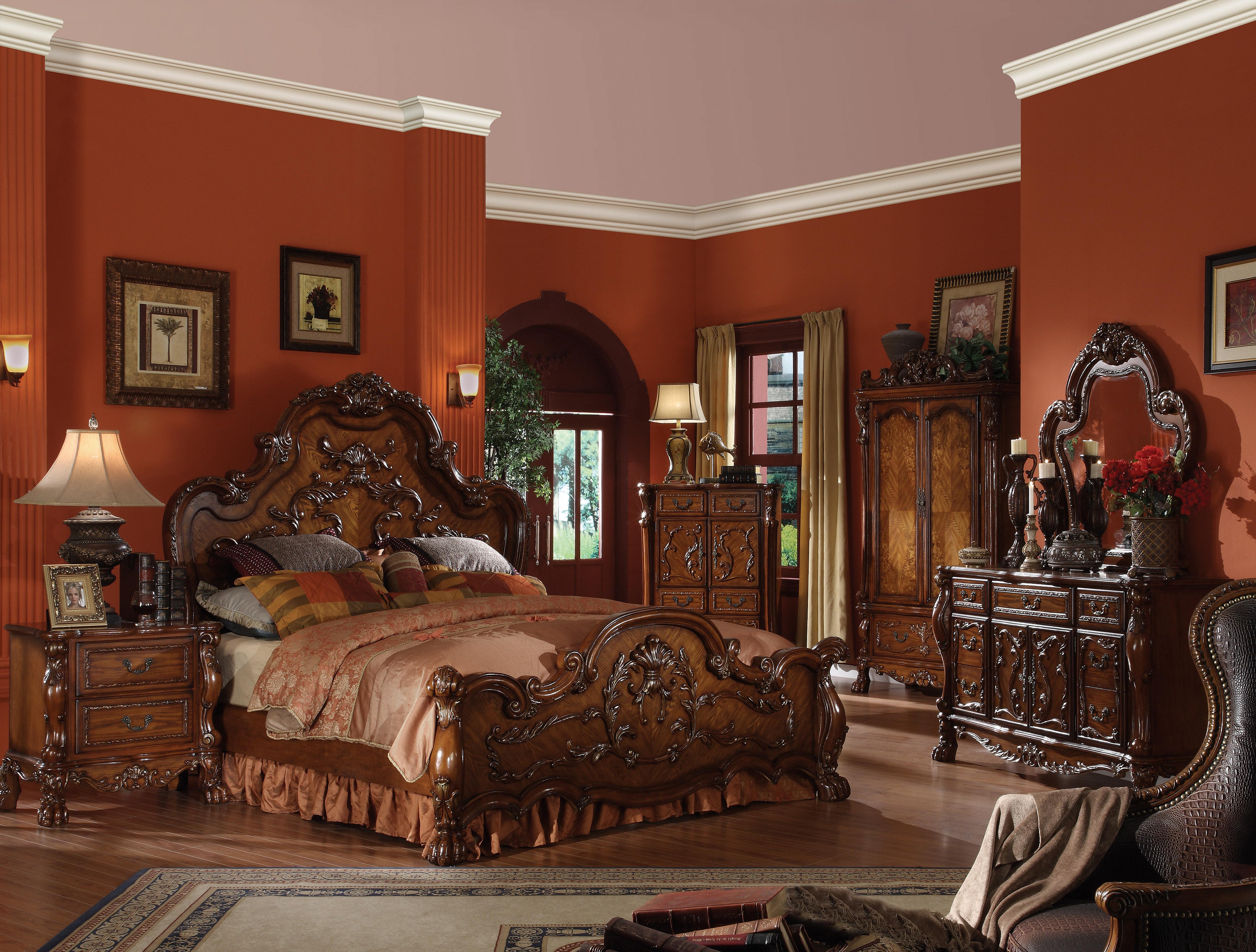 Dresden Cherry Oak California King Bed - Luxury Home Furniture (MI)