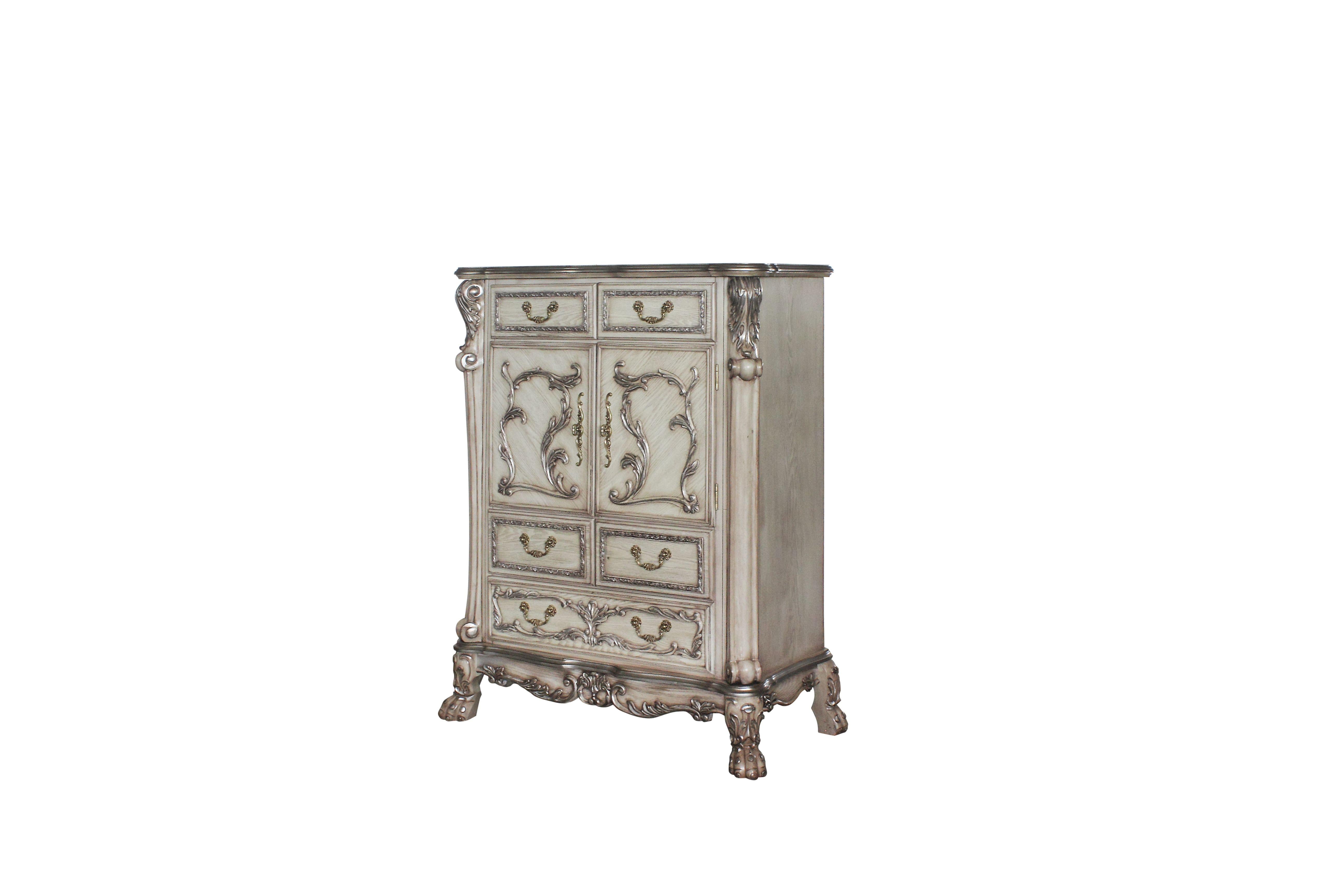 Dresden Vintage Bone White Chest - Luxury Home Furniture (MI)