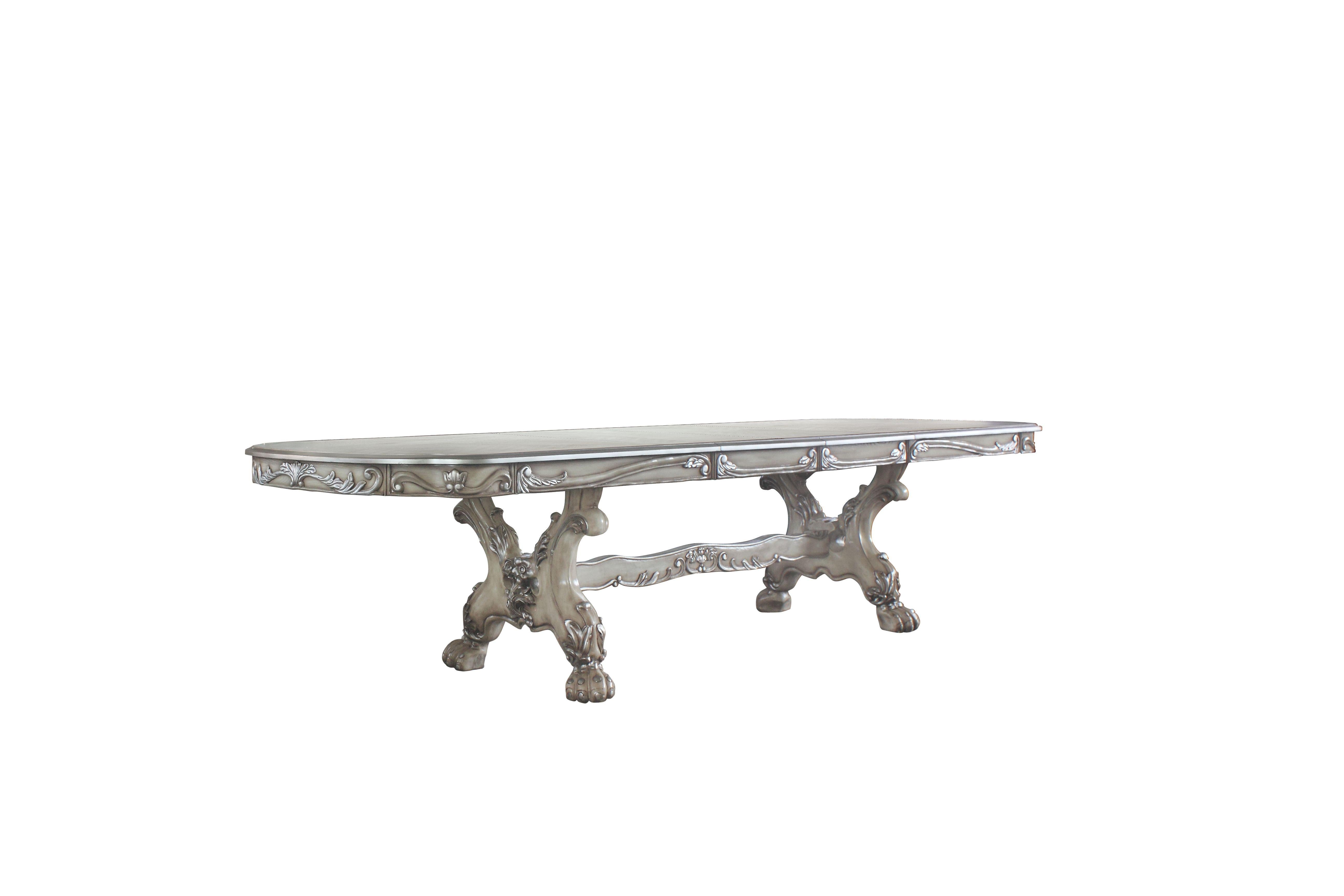 Dresden Vintage Bone White Dining Table (108"L) - Luxury Home Furniture (MI)