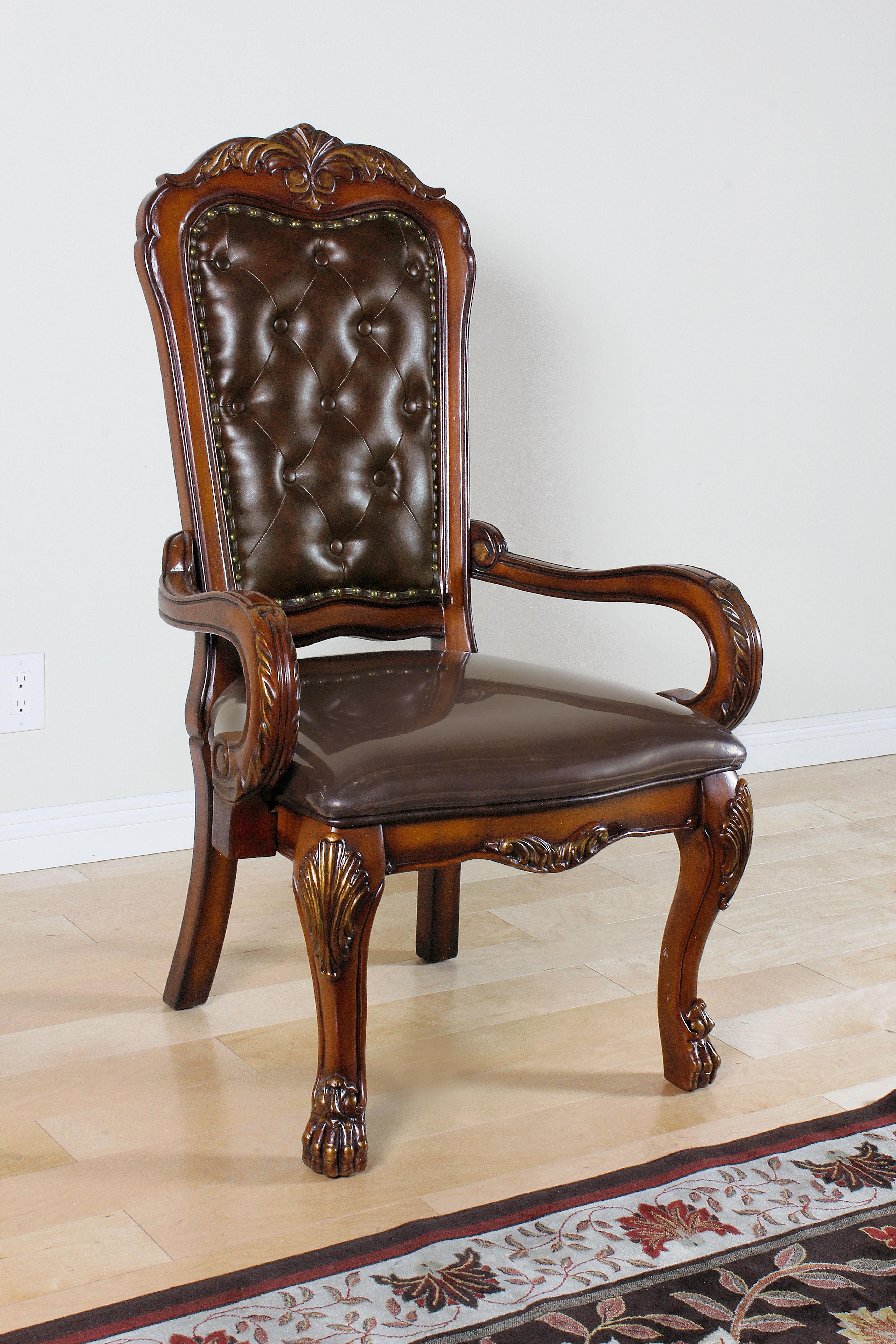 Dresden PU & Cherry Oak Office Chair - Luxury Home Furniture (MI)