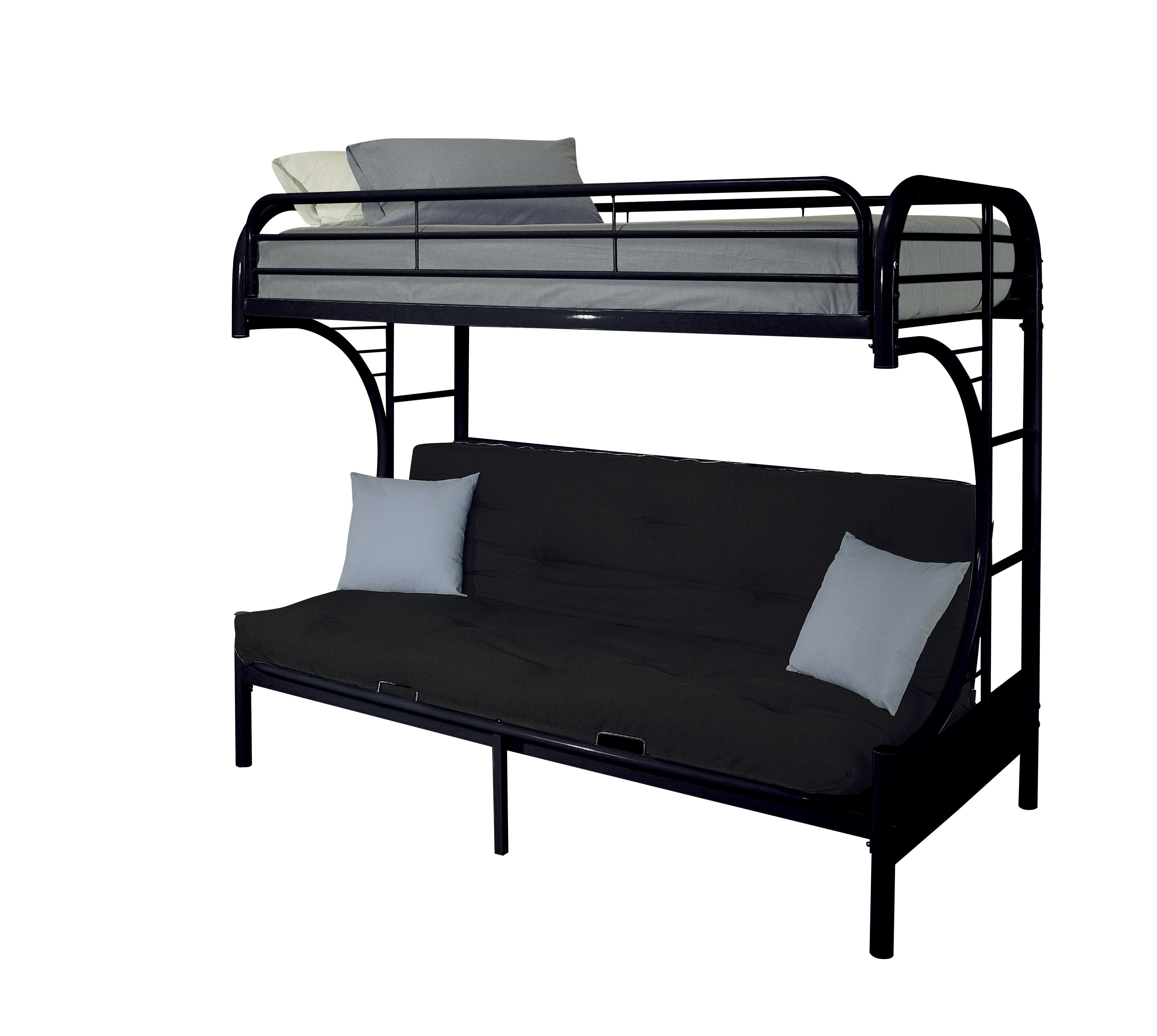 Eclipse Black Bunk Bed (Twin XL/Queen/Futon) - Luxury Home Furniture (MI)