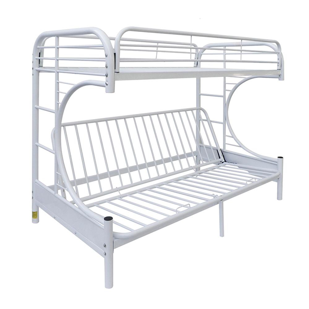 Eclipse White Bunk Bed (Twin/Full/Futon) - Luxury Home Furniture (MI)