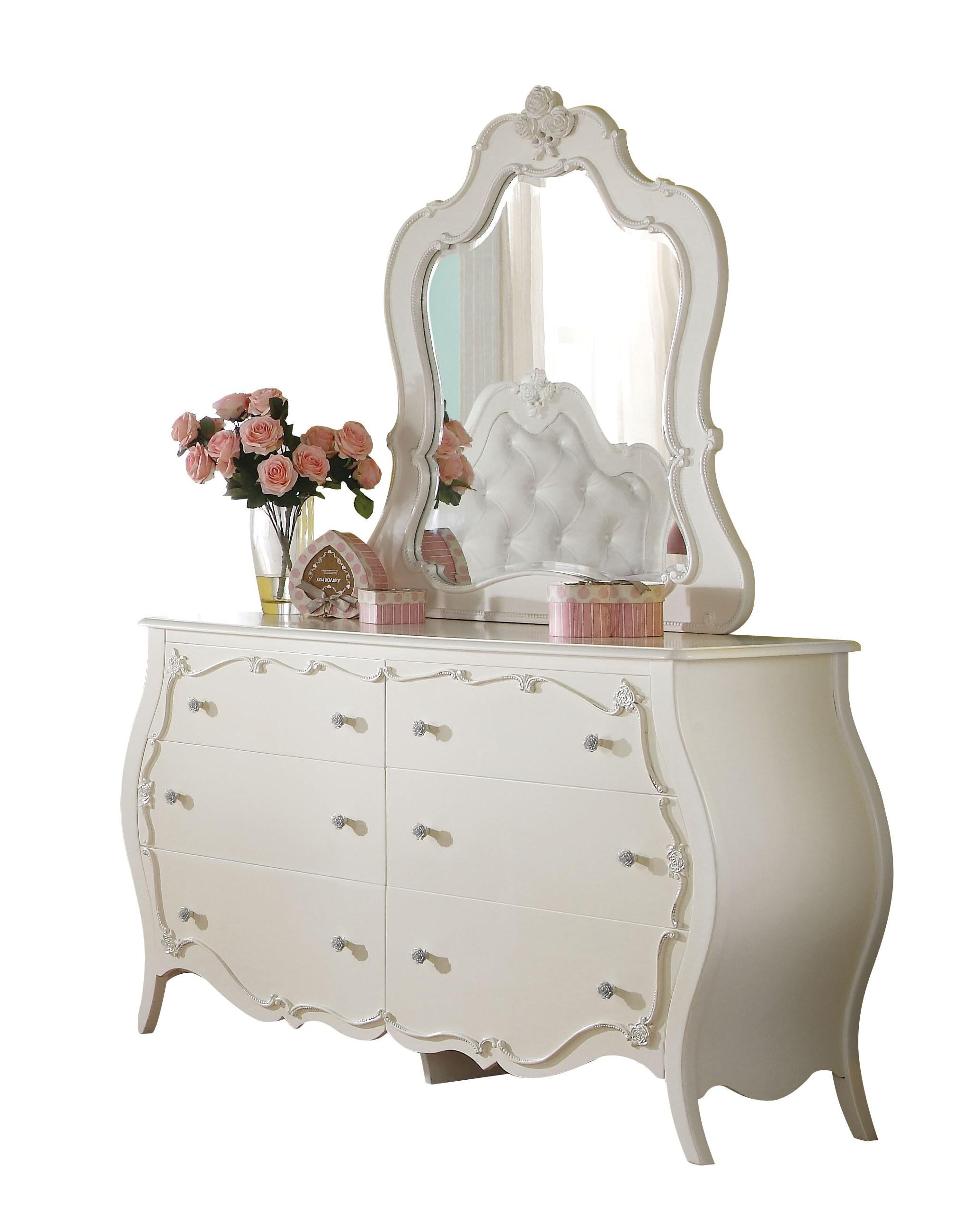 Edalene Pearl White Mirror - Luxury Home Furniture (MI)