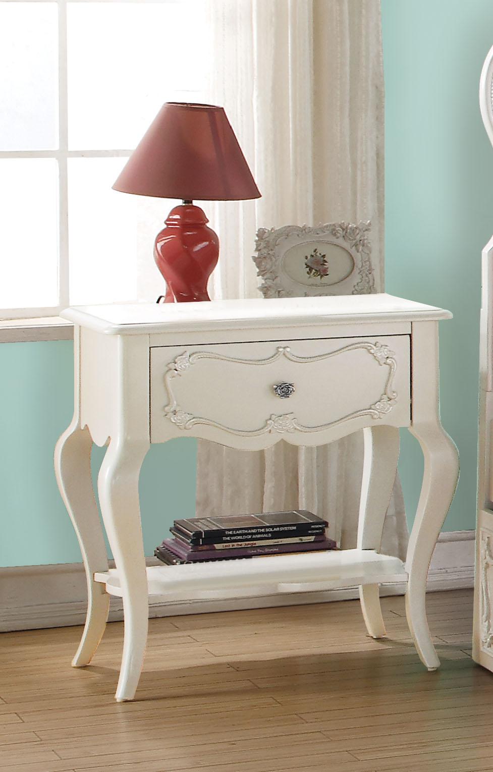 Edalene Pearl White Nightstand - Luxury Home Furniture (MI)