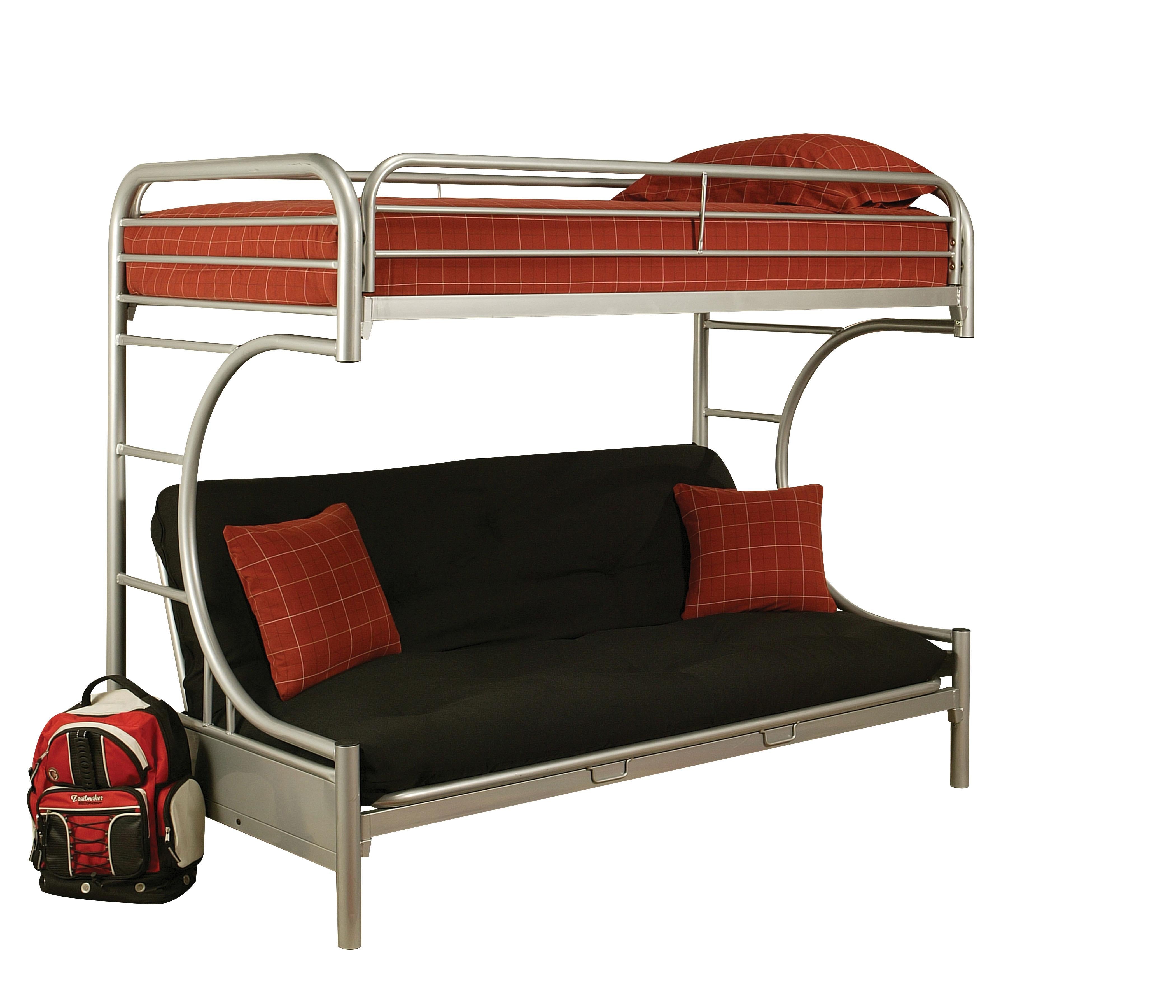 Eclipse Silver Bunk Bed (Twin XL/Queen/Futon) - Luxury Home Furniture (MI)