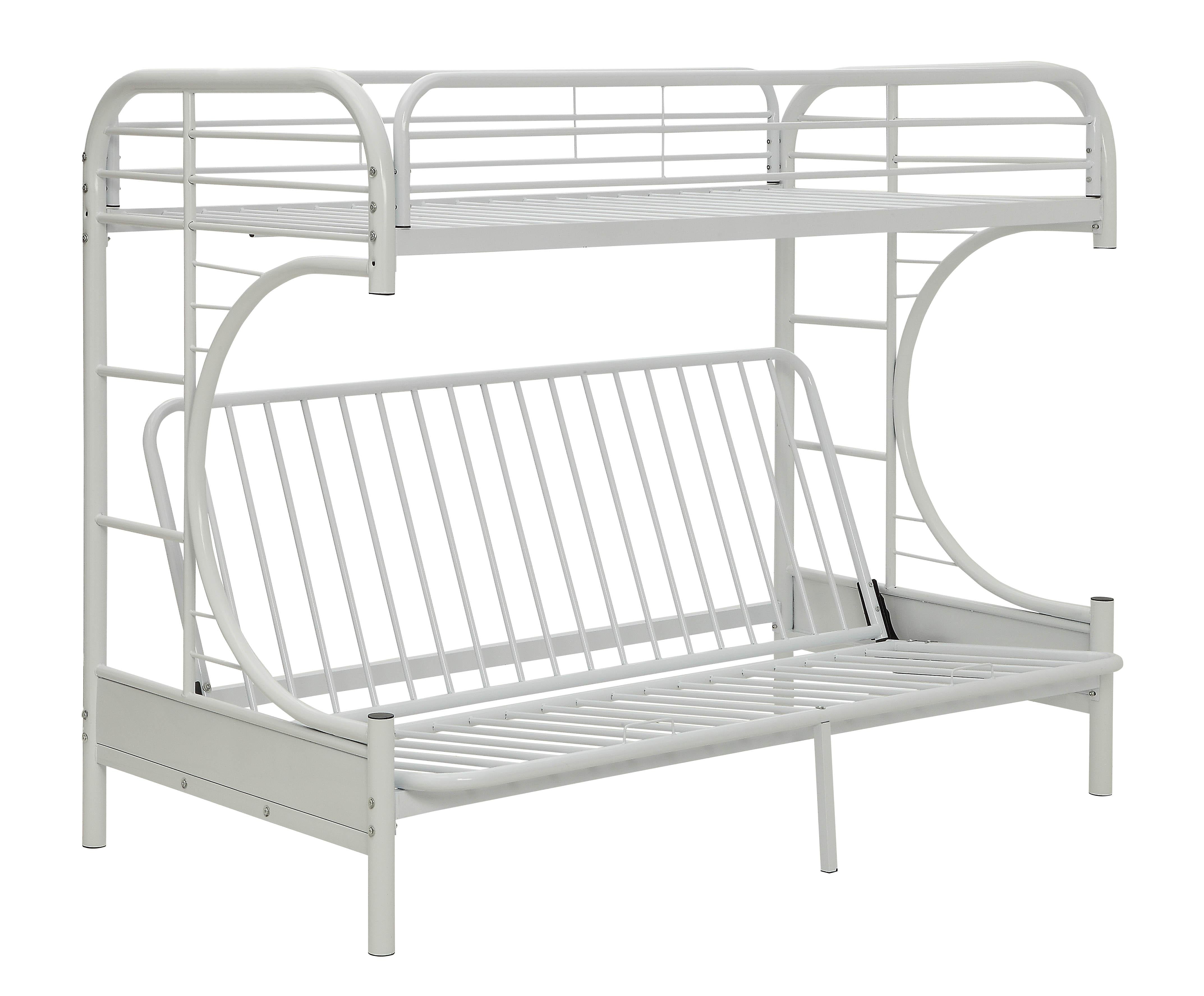 Eclipse White Bunk Bed (Twin XL/Queen/Futon) - Luxury Home Furniture (MI)
