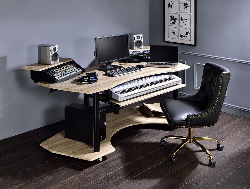 Eleazar Natural Oak Computer Desk - Luxury Home Furniture (MI)