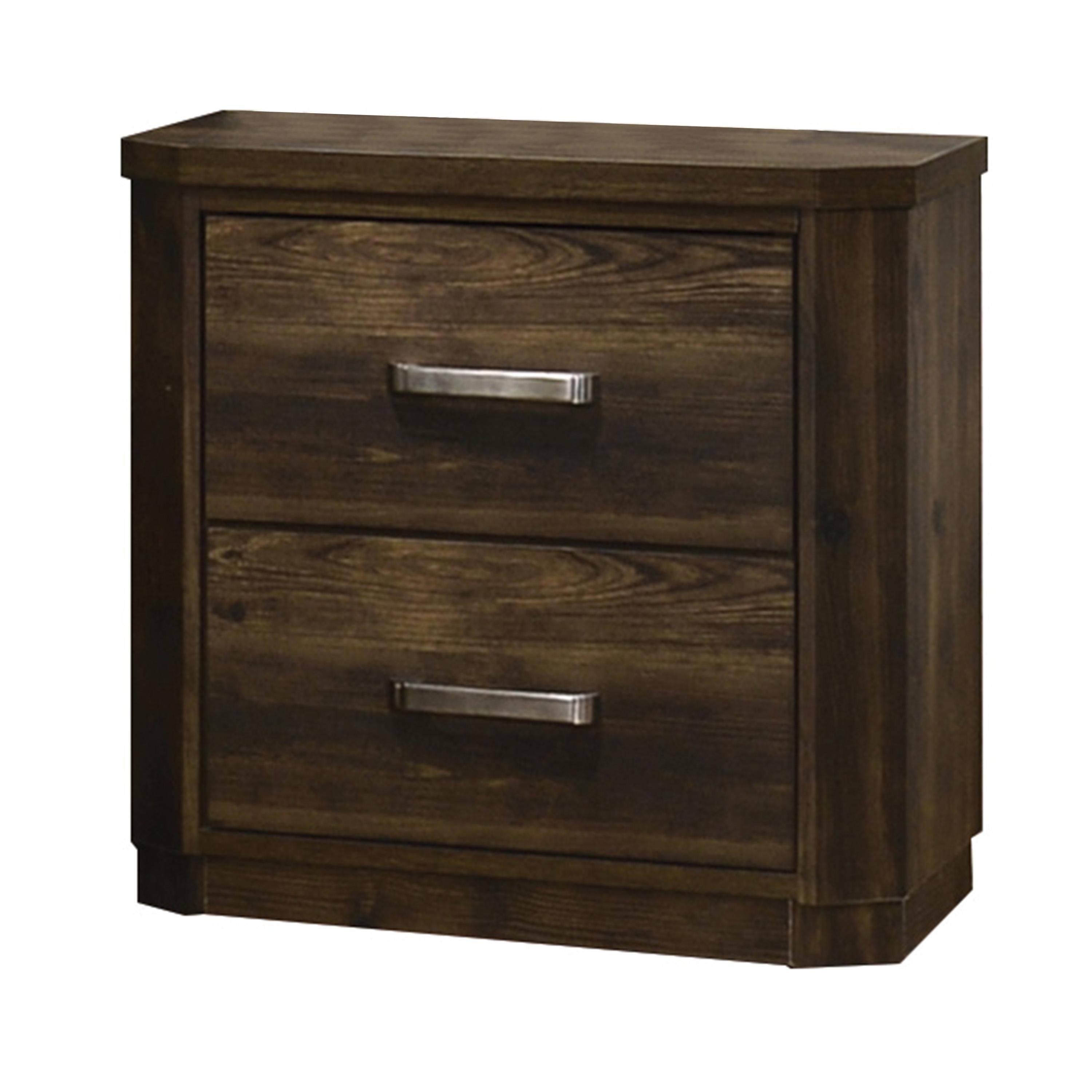 Elettra Rustic Walnut Nightstand - Luxury Home Furniture (MI)