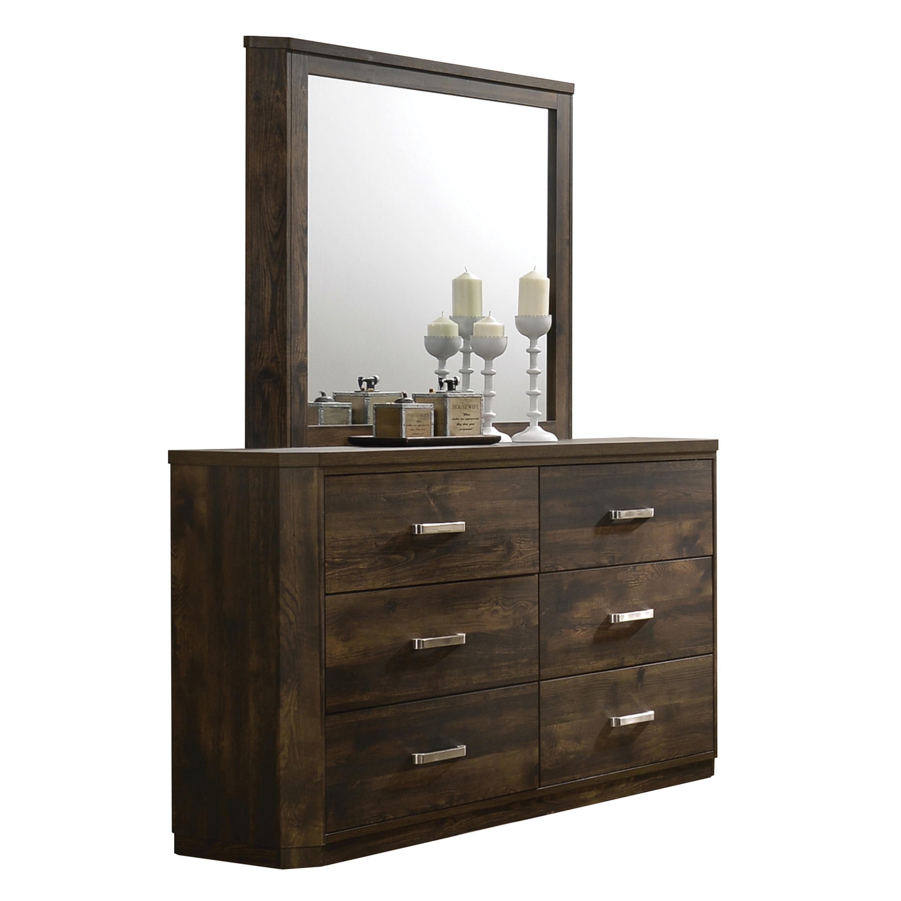 Elettra Rustic Walnut Mirror - Luxury Home Furniture (MI)
