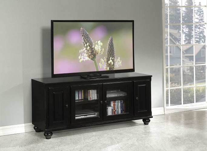 Ferla Black TV Stand - Luxury Home Furniture (MI)