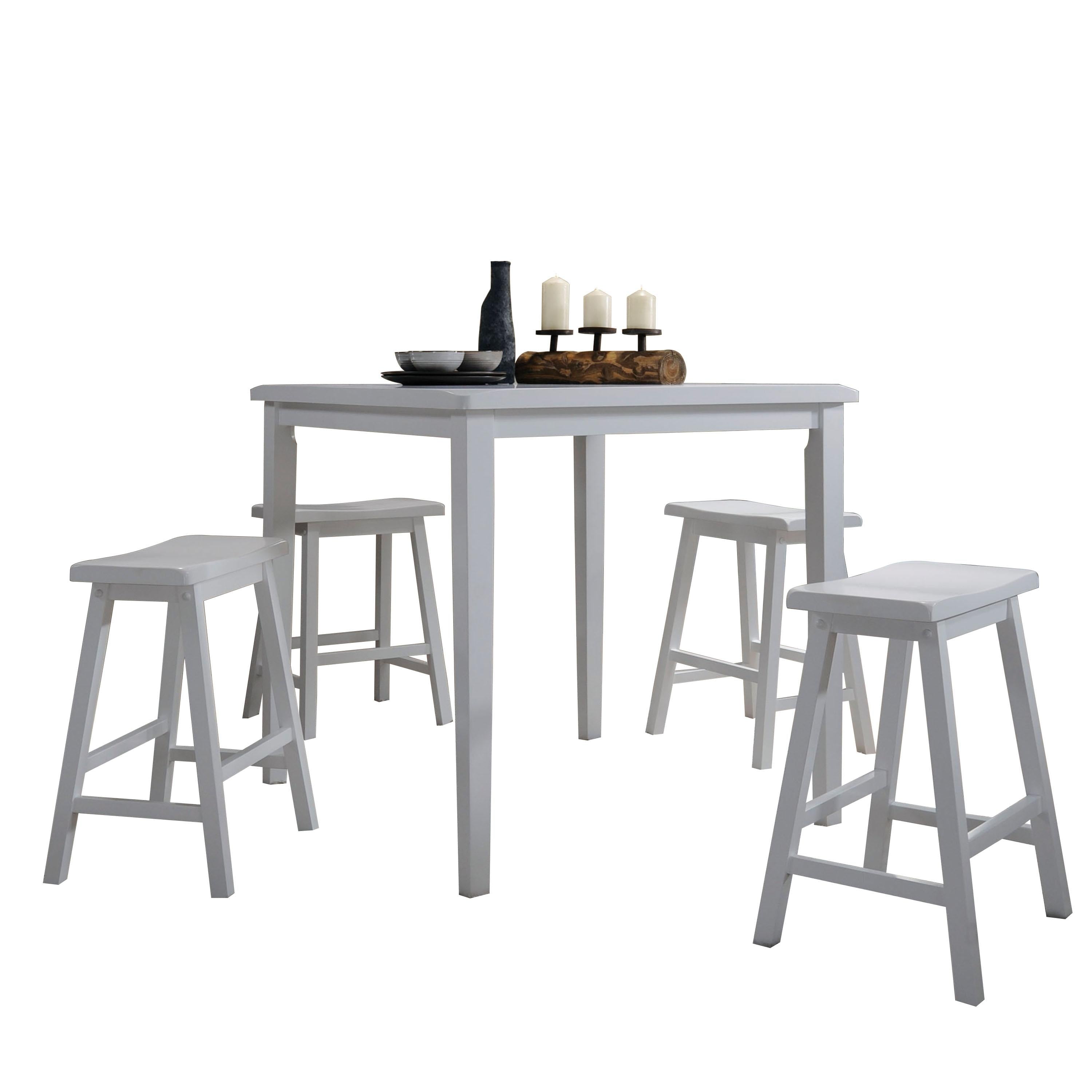 Gaucho White Counter Height Set (5Pc Pk) - Luxury Home Furniture (MI)