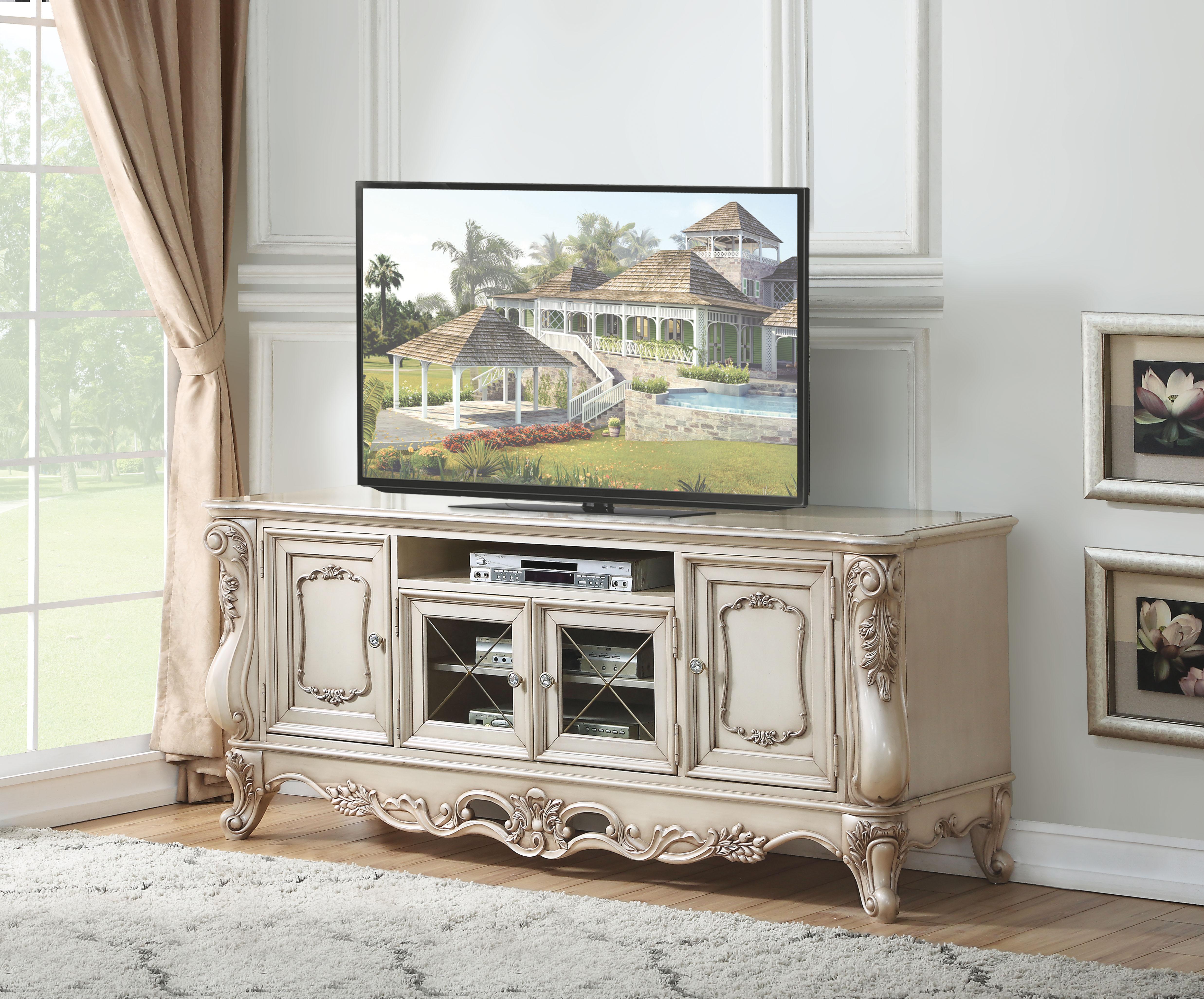 Gorsedd Antique White TV Stand - Luxury Home Furniture (MI)