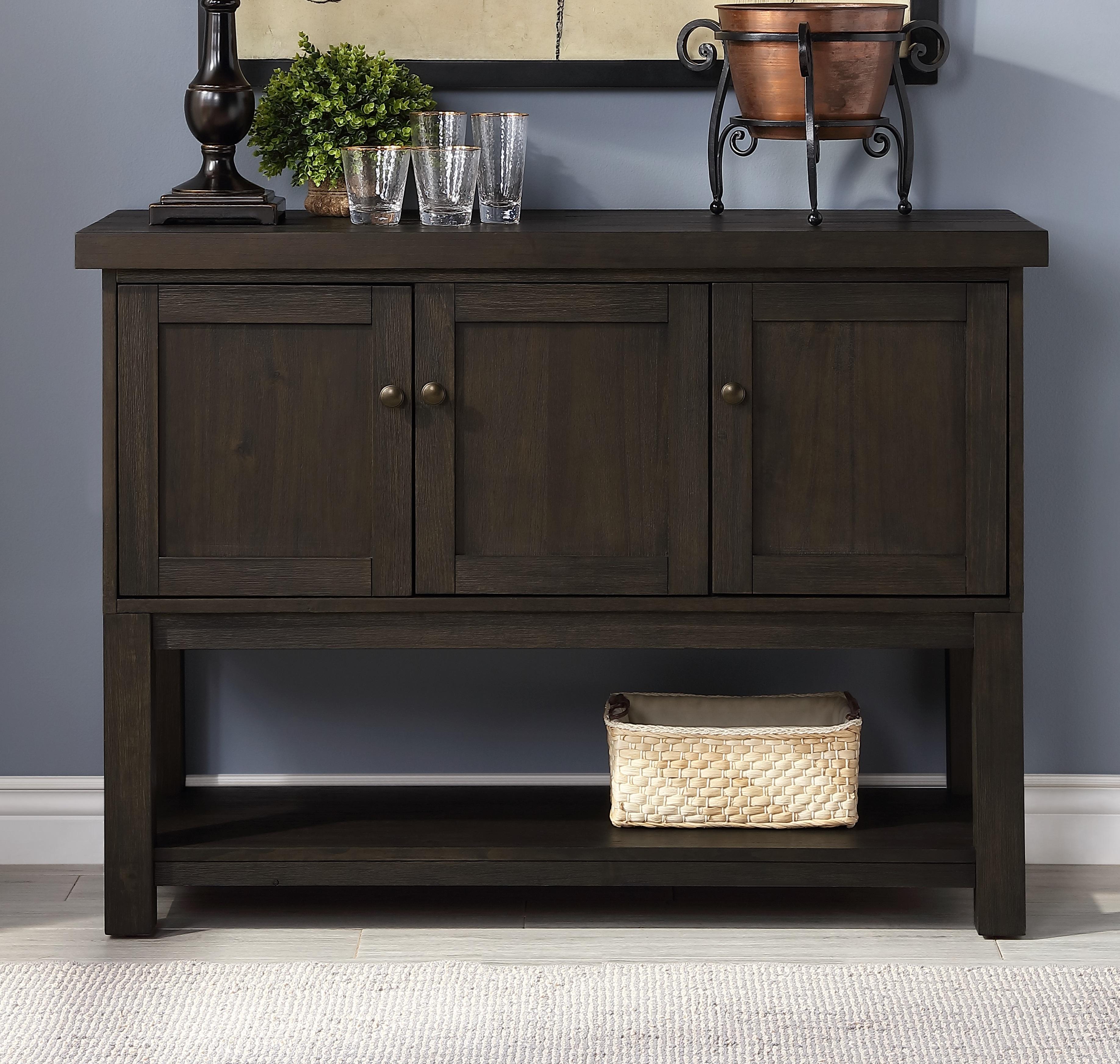 Haddie Distressed Walnut Server - Luxury Home Furniture (MI)