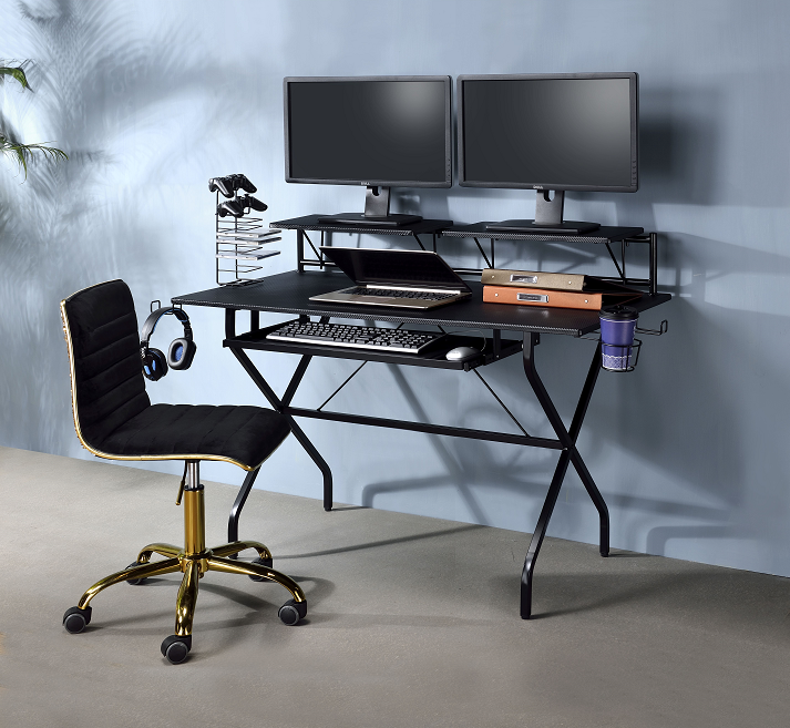 Hartman Black Computer Desk - Luxury Home Furniture (MI)