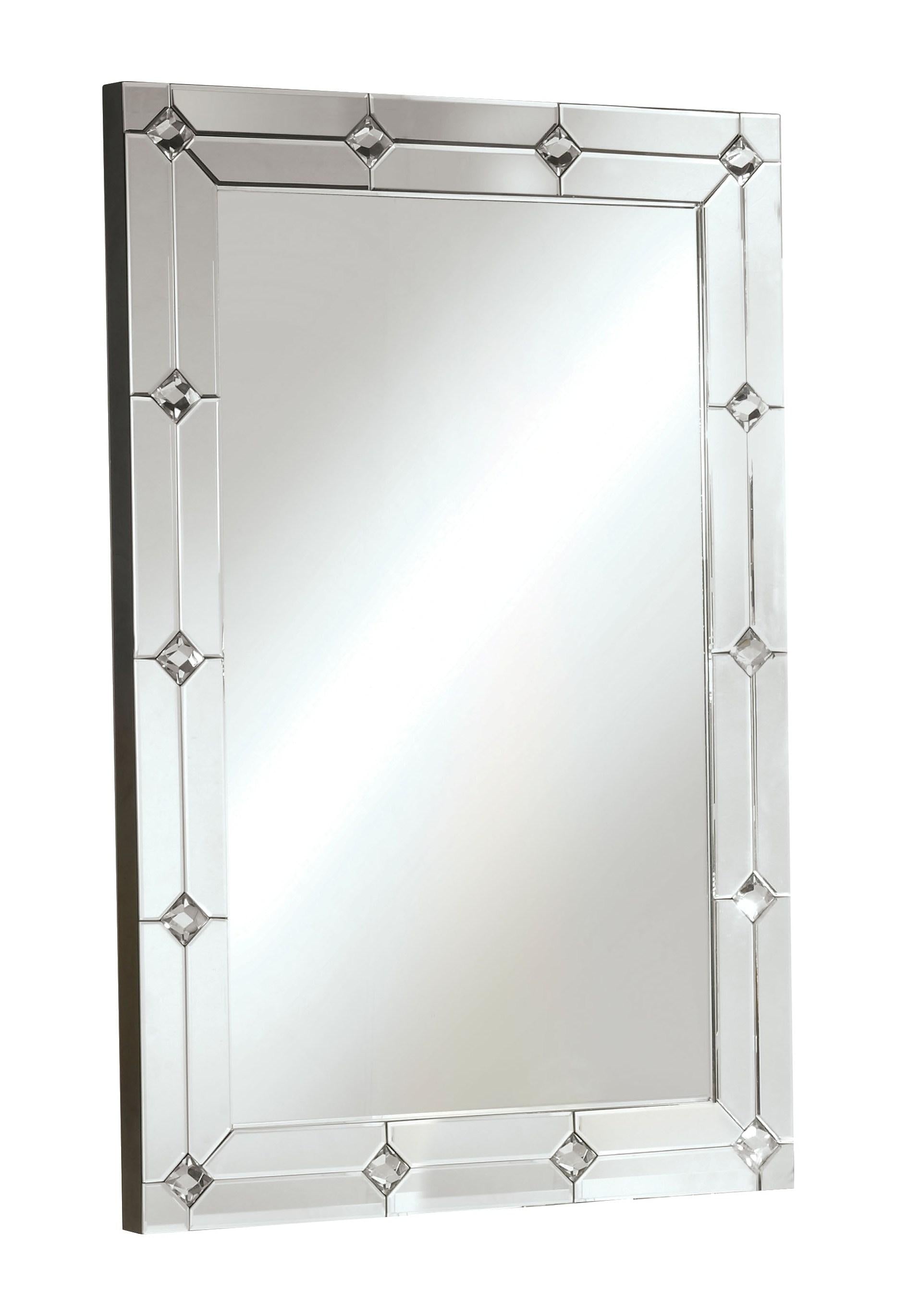 Hessa Mirrored & Faux Rhinestones Wall Decor - Luxury Home Furniture (MI)