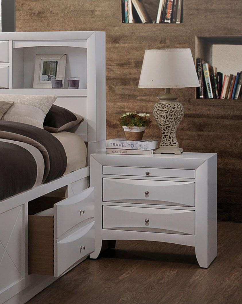 Ireland White Nightstand - Luxury Home Furniture (MI)