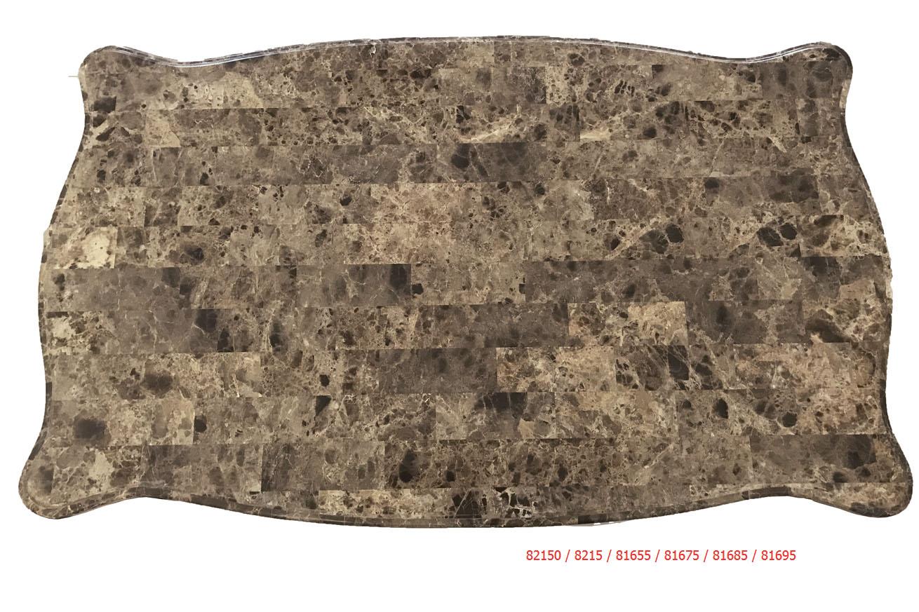 Devayne Marble & Dark Walnut Coffee Table - Luxury Home Furniture (MI)