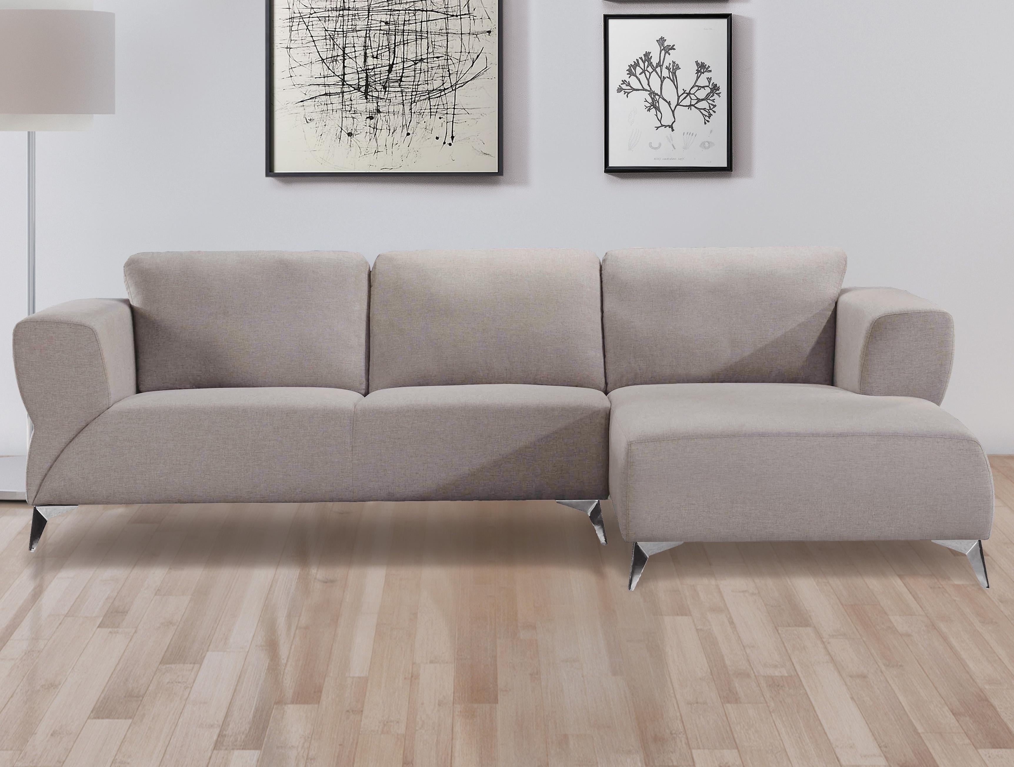 Josiah Sand Fabric Sectional Sofa - Luxury Home Furniture (MI)