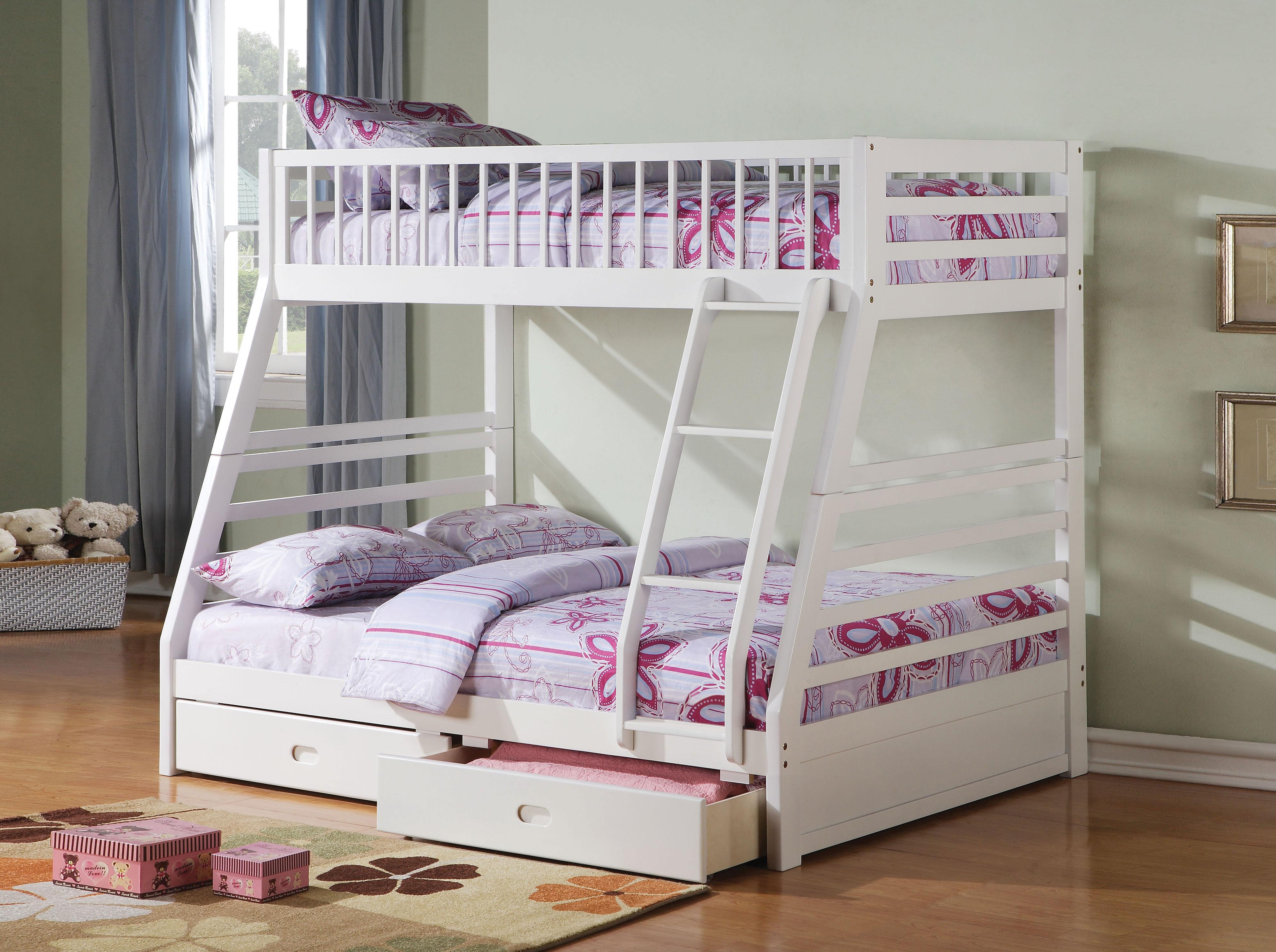 Jason White Bunk Bed (Twin/Full) - Luxury Home Furniture (MI)