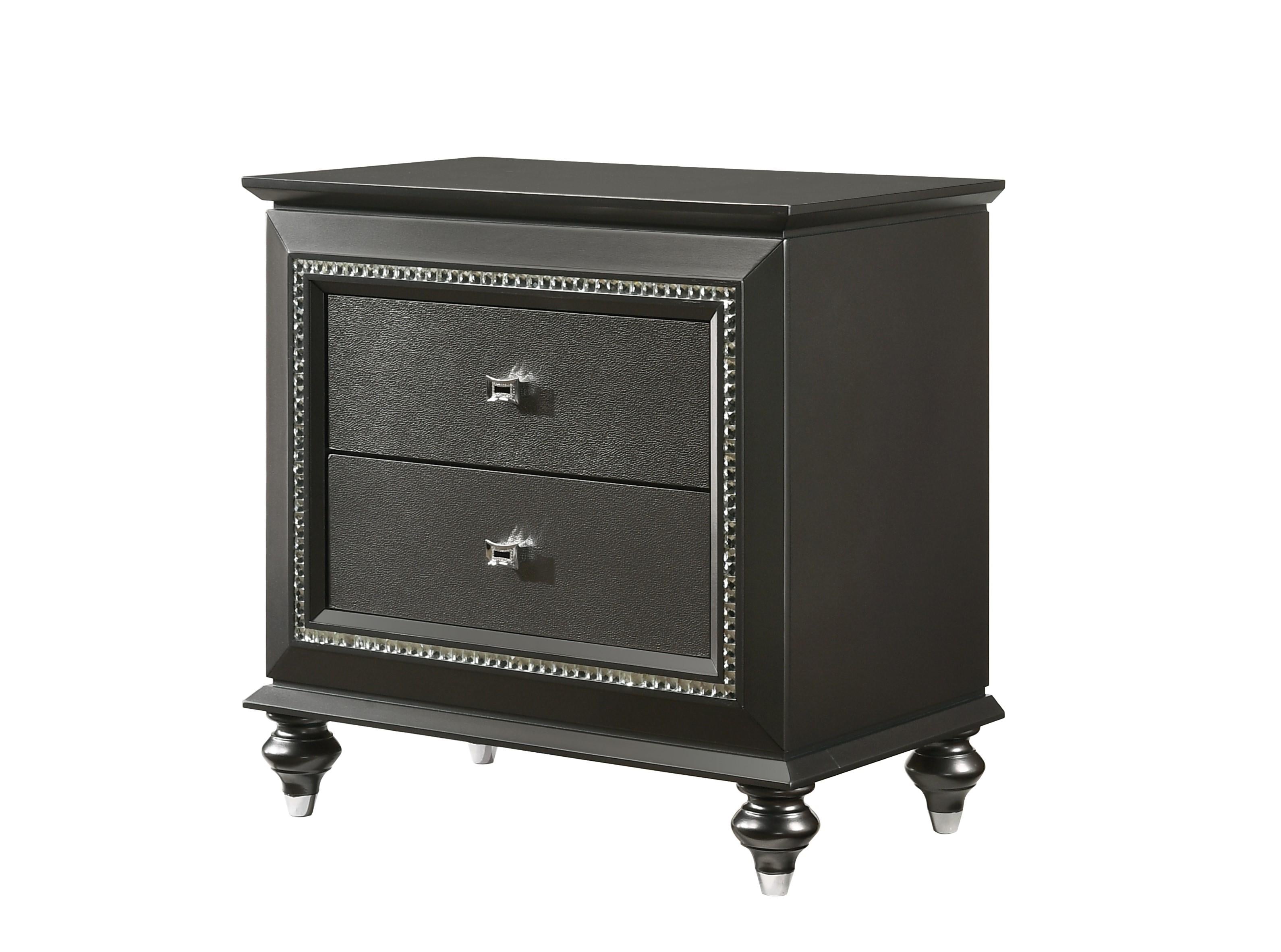 Kaitlyn Metallic Gray Nightstand - Luxury Home Furniture (MI)
