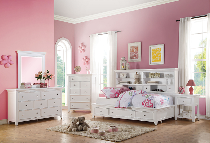 Lacey White Daybed (Full Size) - Luxury Home Furniture (MI)