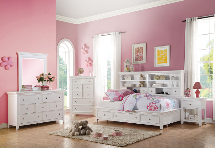 Lacey White Daybed (Twin Size) - Luxury Home Furniture (MI)
